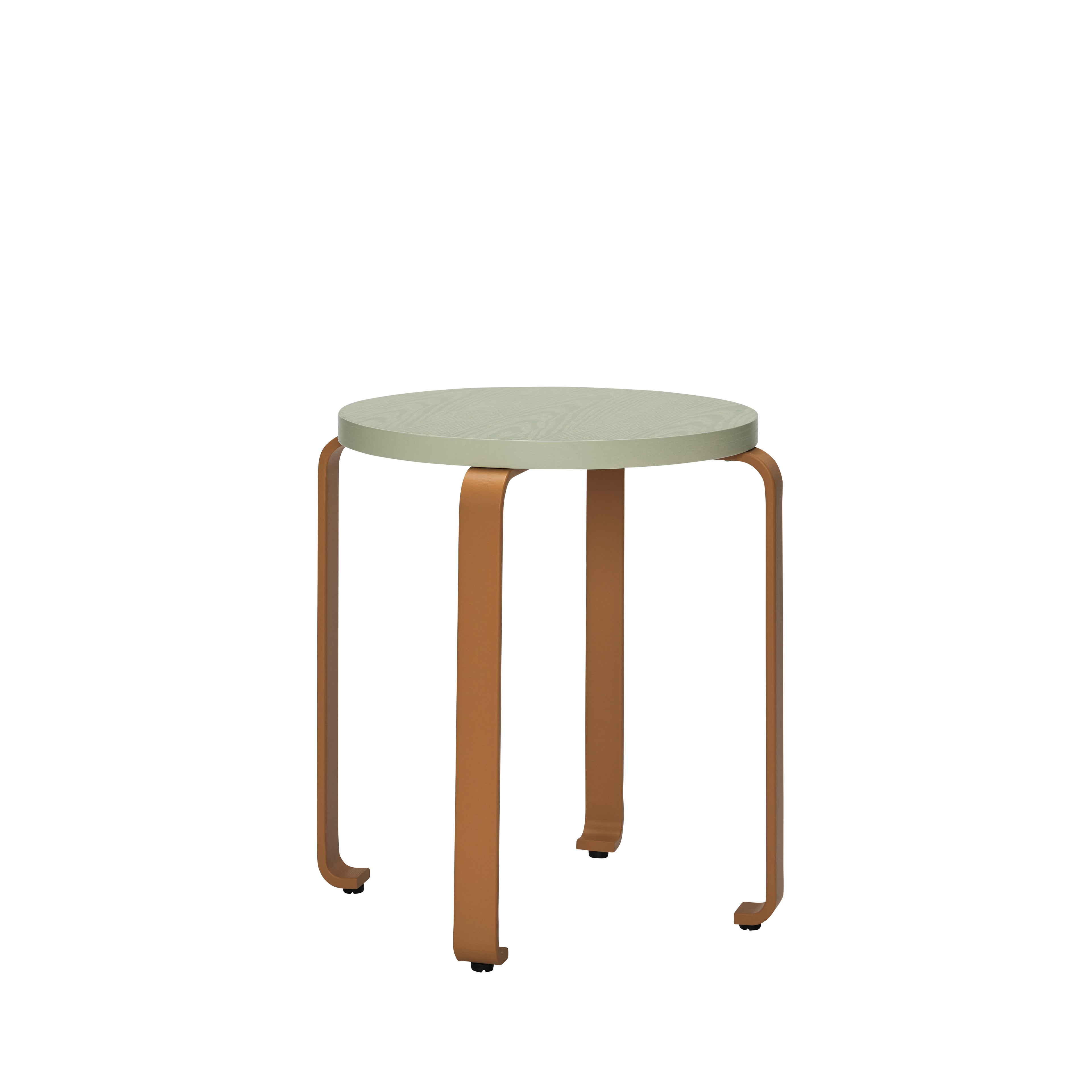 Smile Stool Light green/Orange - ø46xh46.5cm