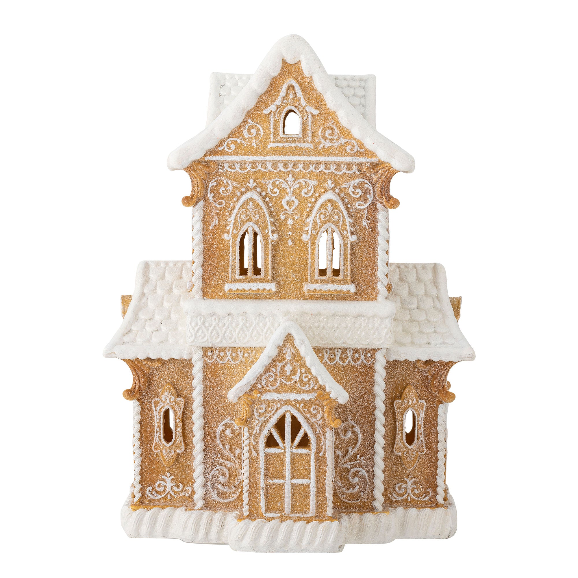 Bloomingville Kevin Deko w/light, brown, polyresin