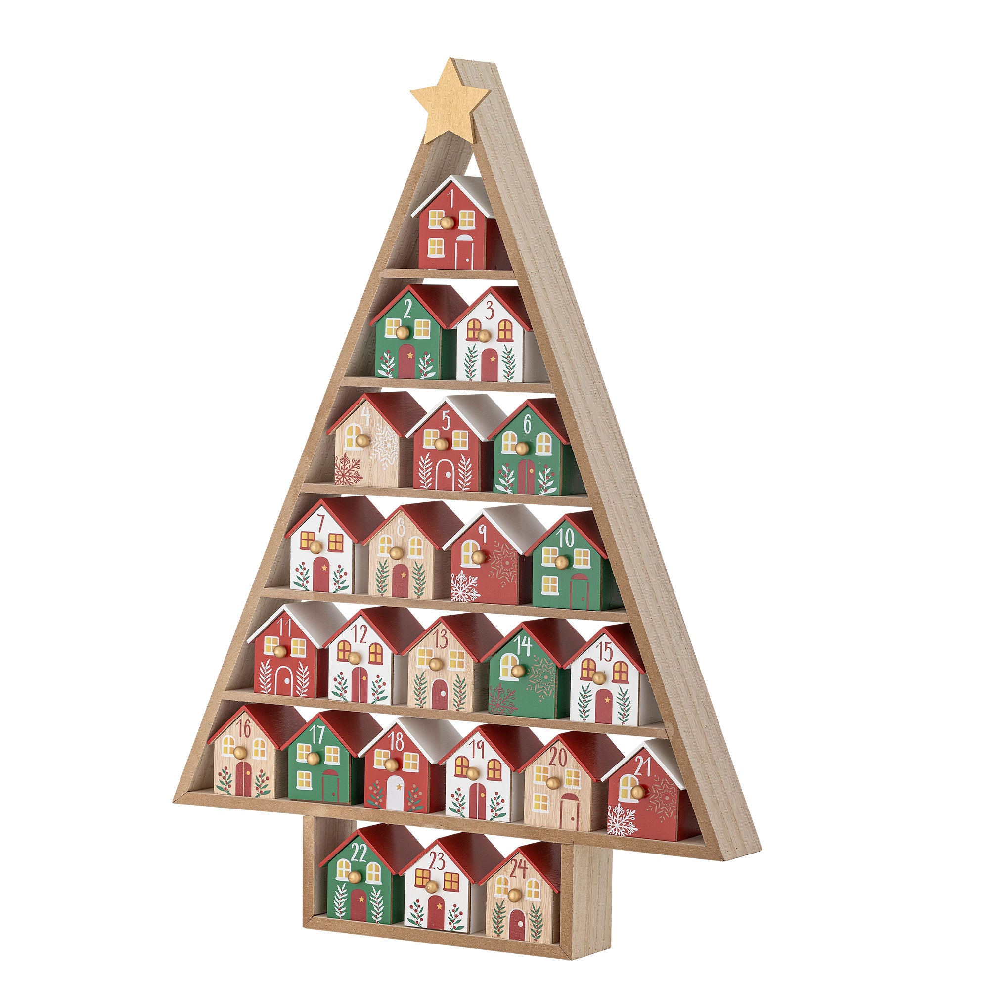 Bloomingville Calvin Calendar, Red, MDF