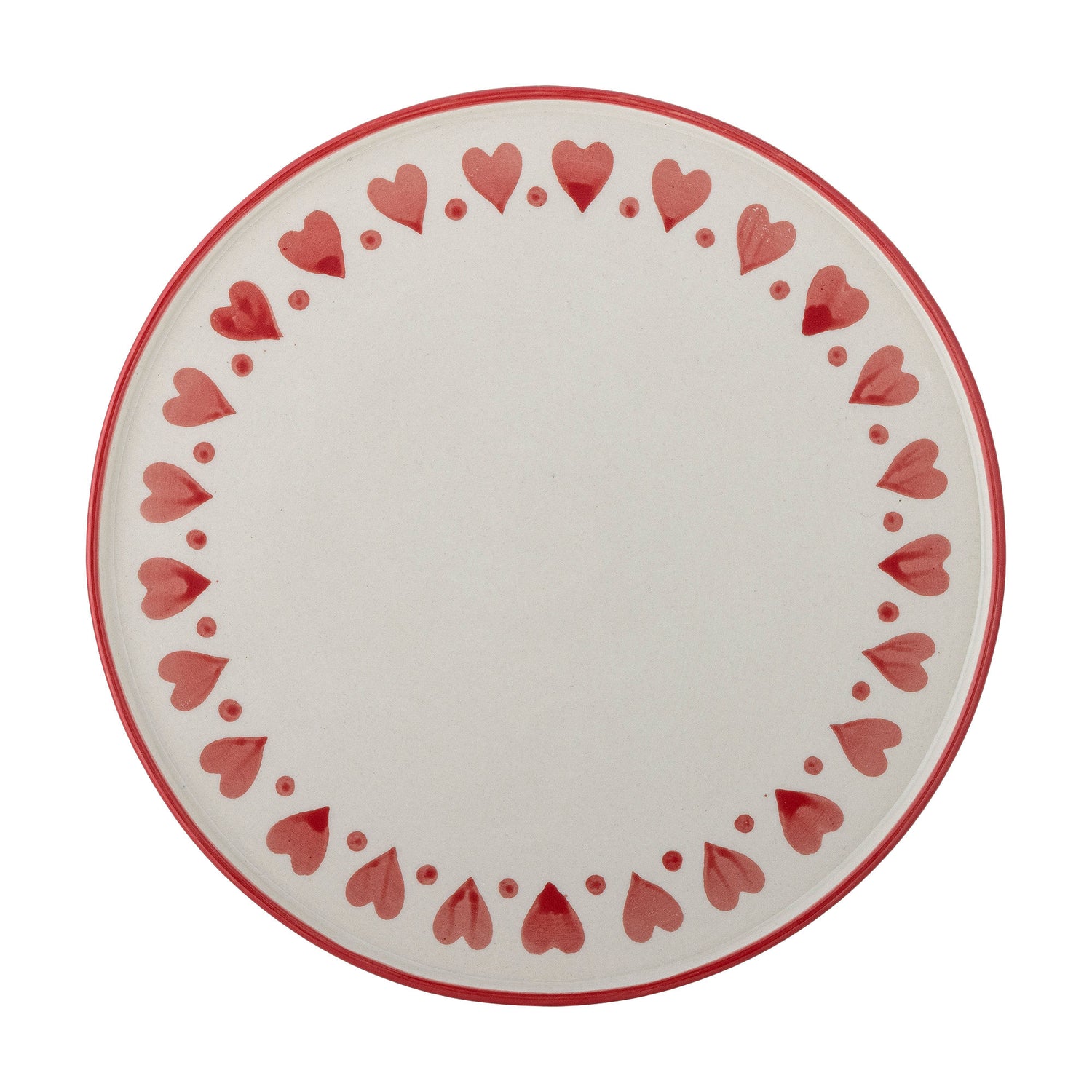 Bloomingville jolly cake dish, red, stoneware