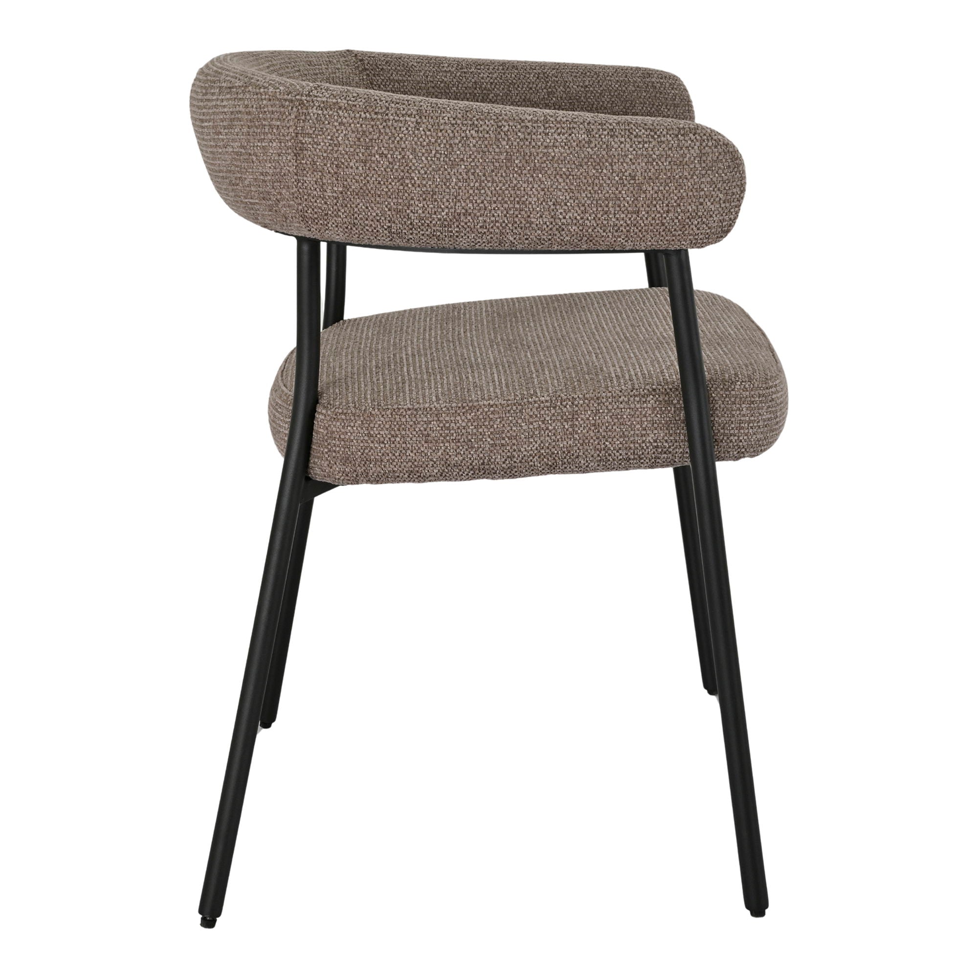 Trivio dining table chair - dining table chair, brown, black legs HN1314