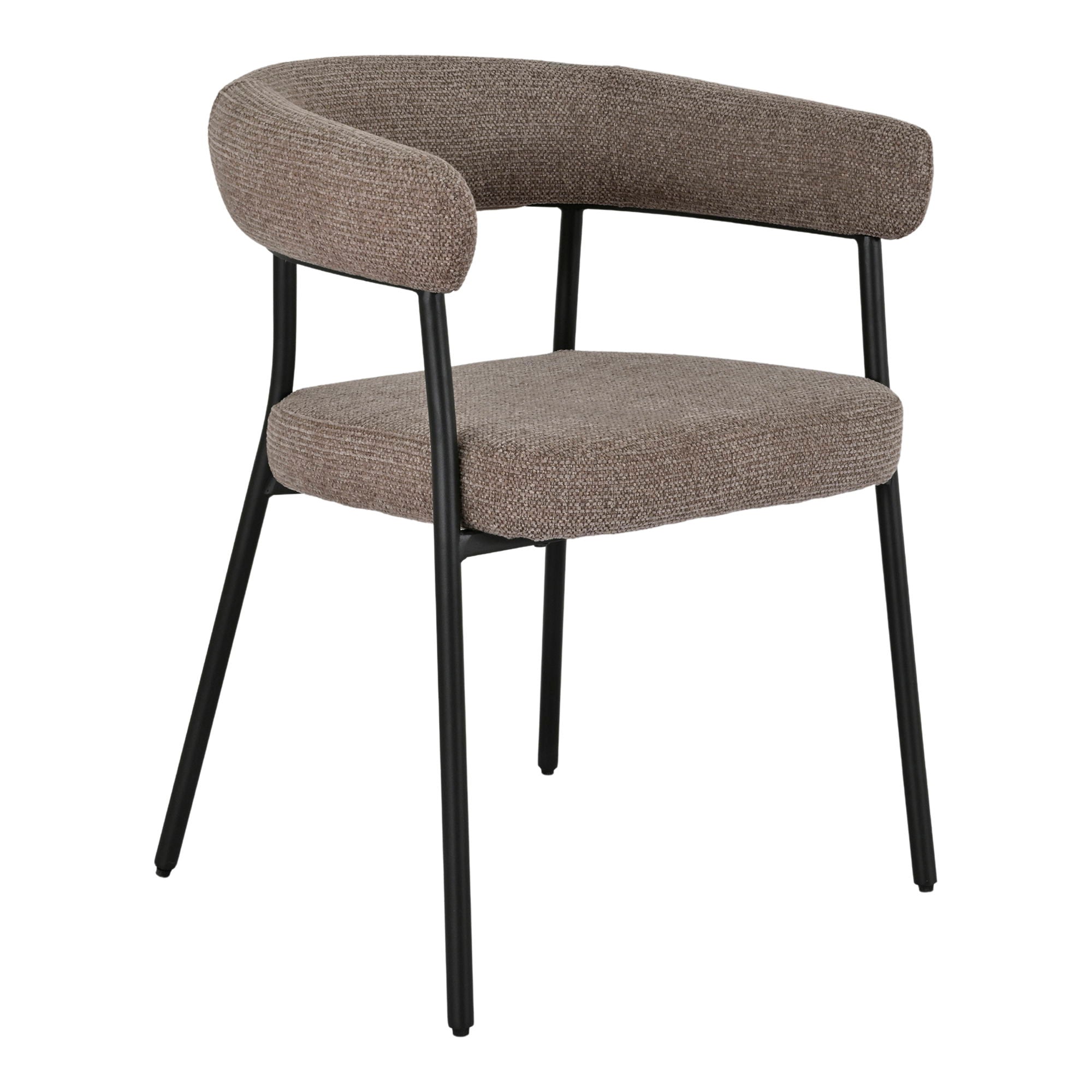 Trivio dining table chair - dining table chair, brown, black legs HN1314