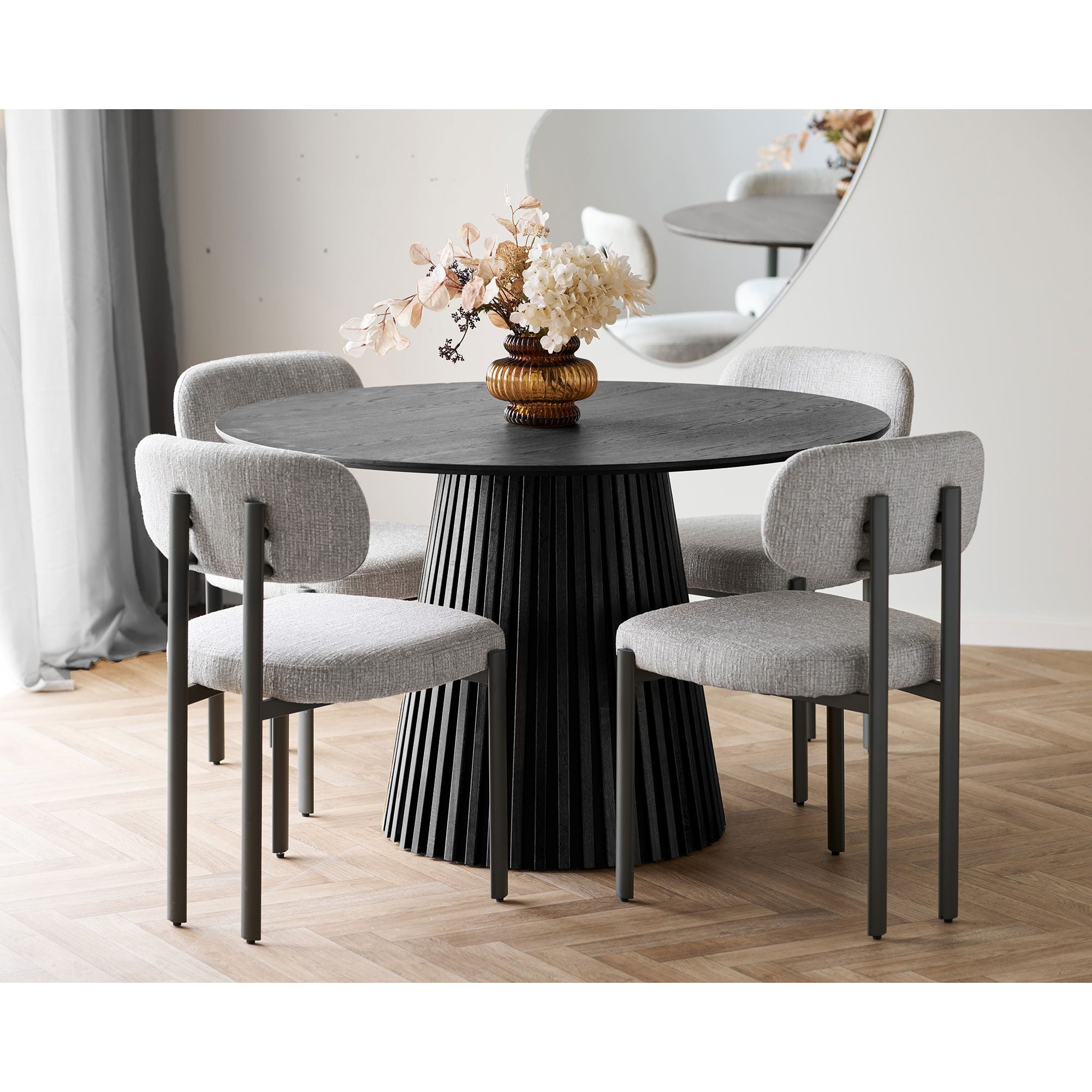 Royan Dining Chair - Dining Table Chair, Light Gray, Gray Ben HN1316