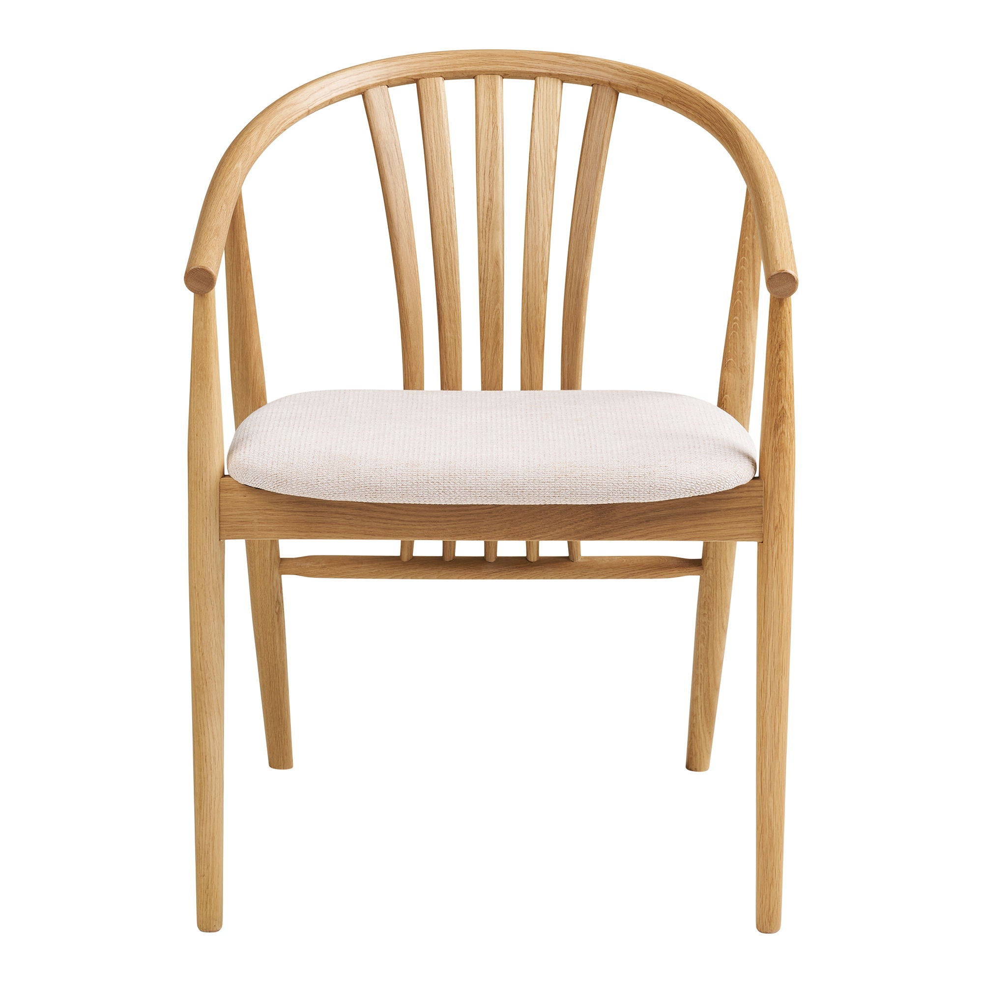 Agustin Dining table chair - Dining table chair, oak with fabric seat, nature/sand HN1286