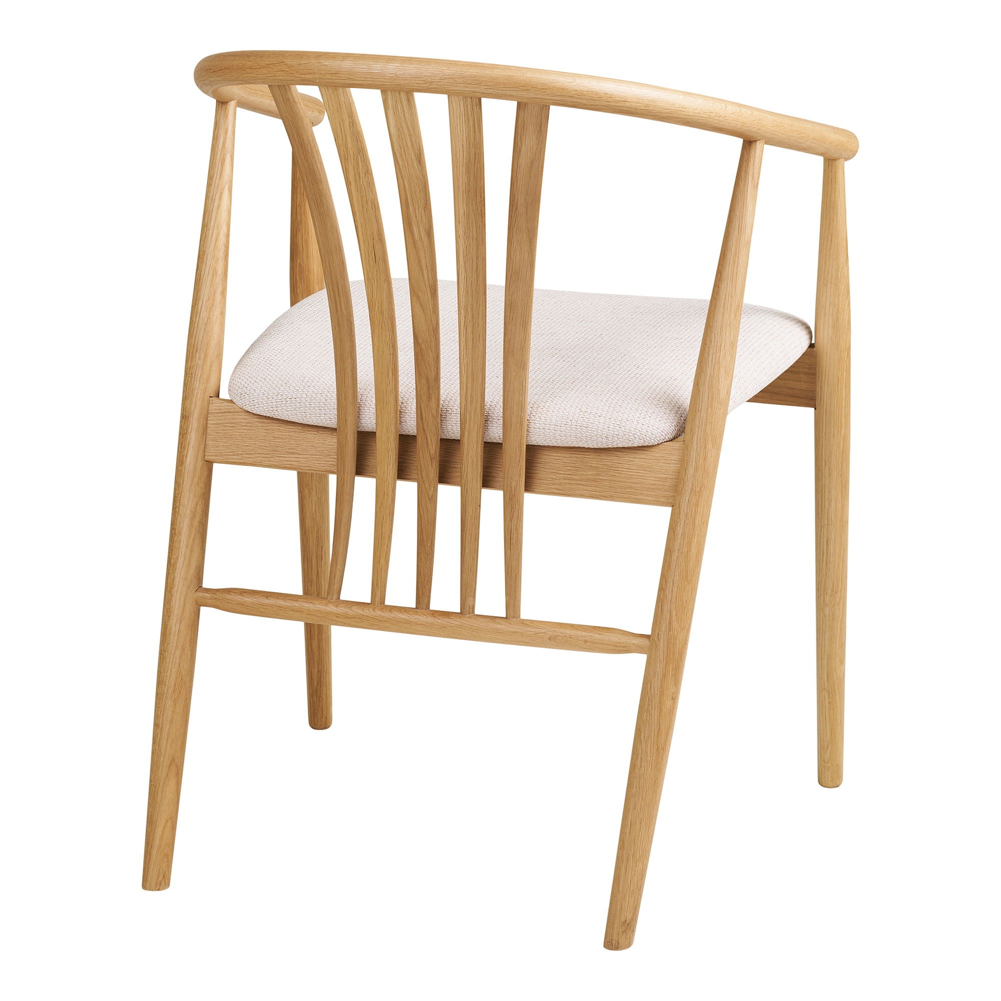 Agustin Dining table chair - Dining table chair, oak with fabric seat, nature/sand HN1286