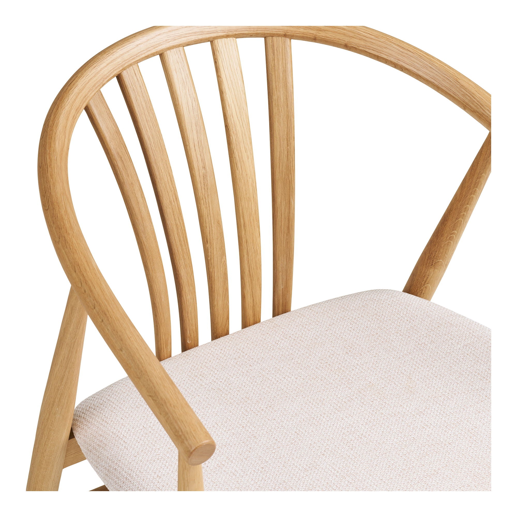 Agustin Dining table chair - Dining table chair, oak with fabric seat, nature/sand HN1286