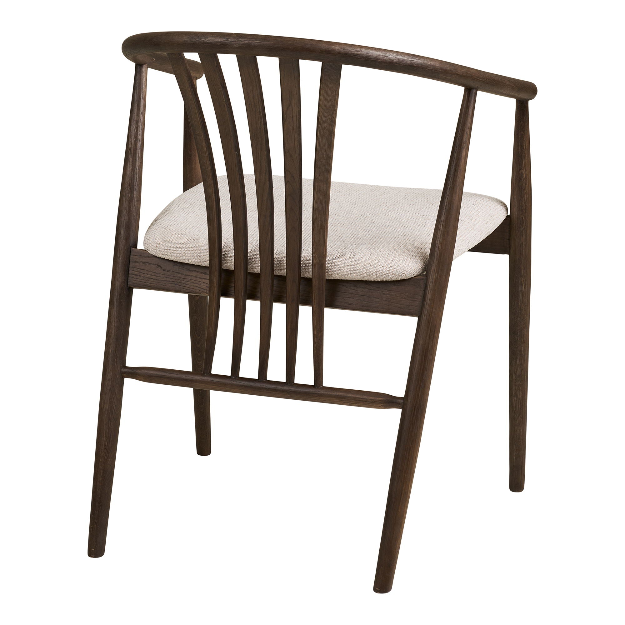Agustin Dining table chair - Dining table chair, oak with fabric seat, smoked/sand HN1286