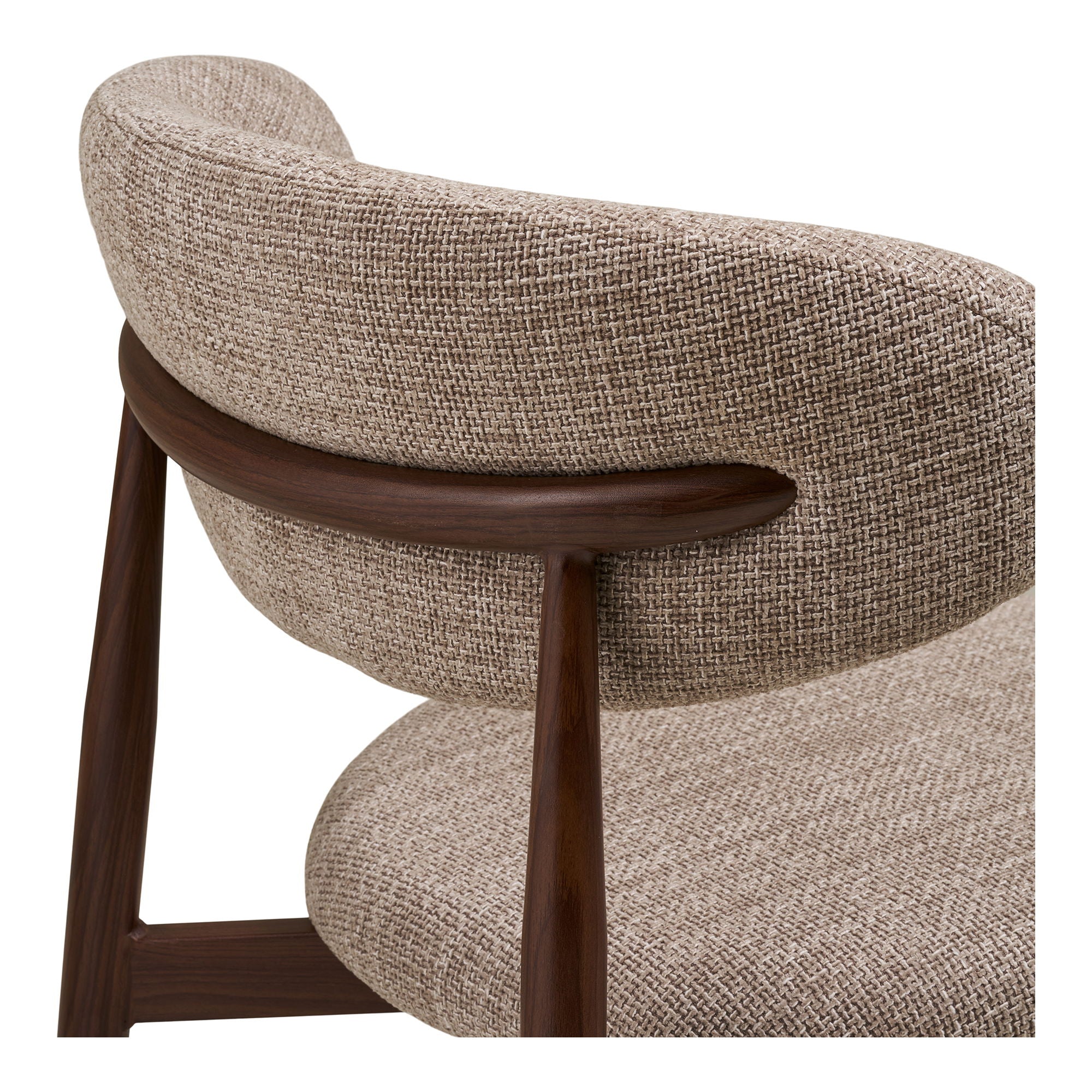 Levanto Dining Table Chair - Dining Table Chair, Sand, Wooden Look Leg, Walnut HN1302