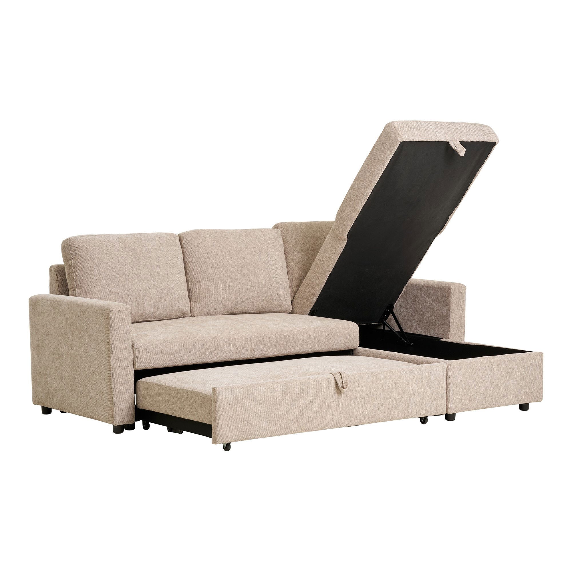 Belfast Chaiselong Sovesofa - Chaiselong sovesofa med opbevaring