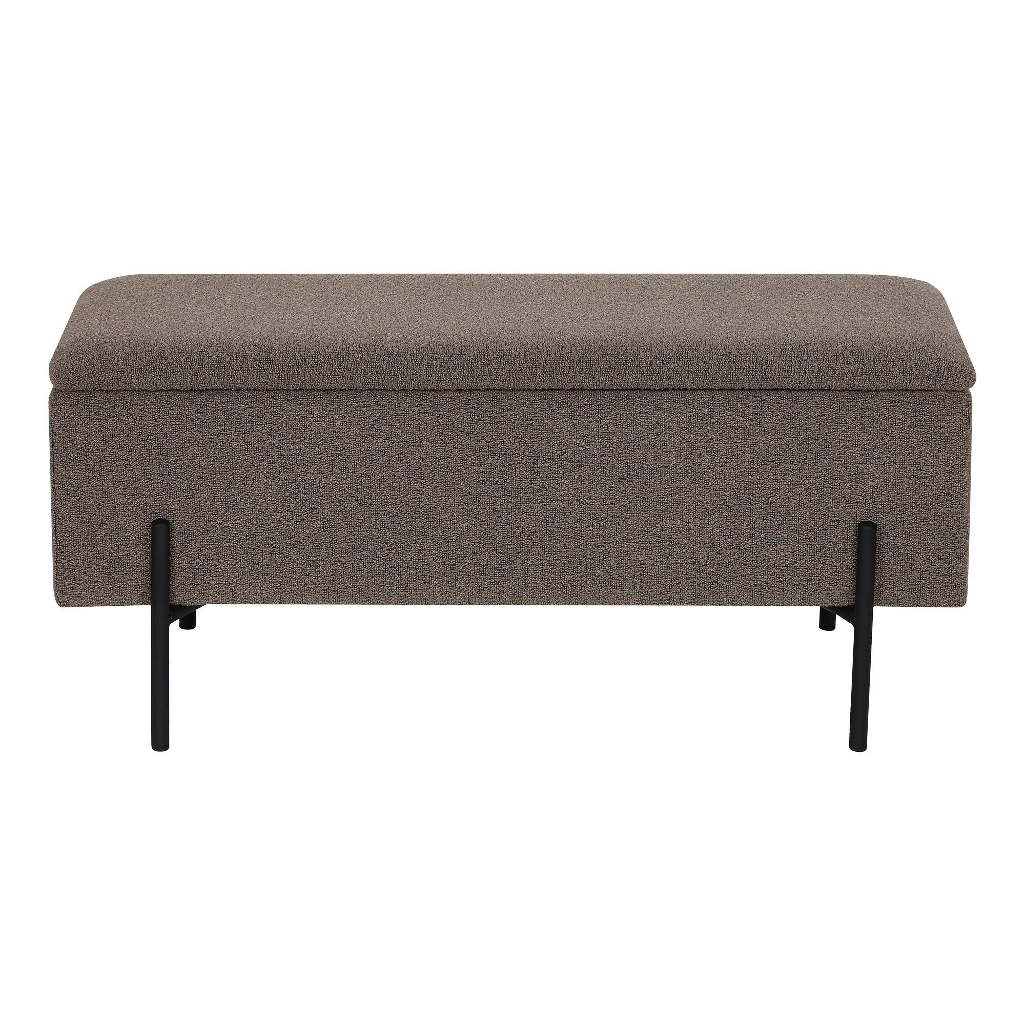 Watford bench - bench with storage, bouclé, brown 95x36.5x43 cm, HN1061