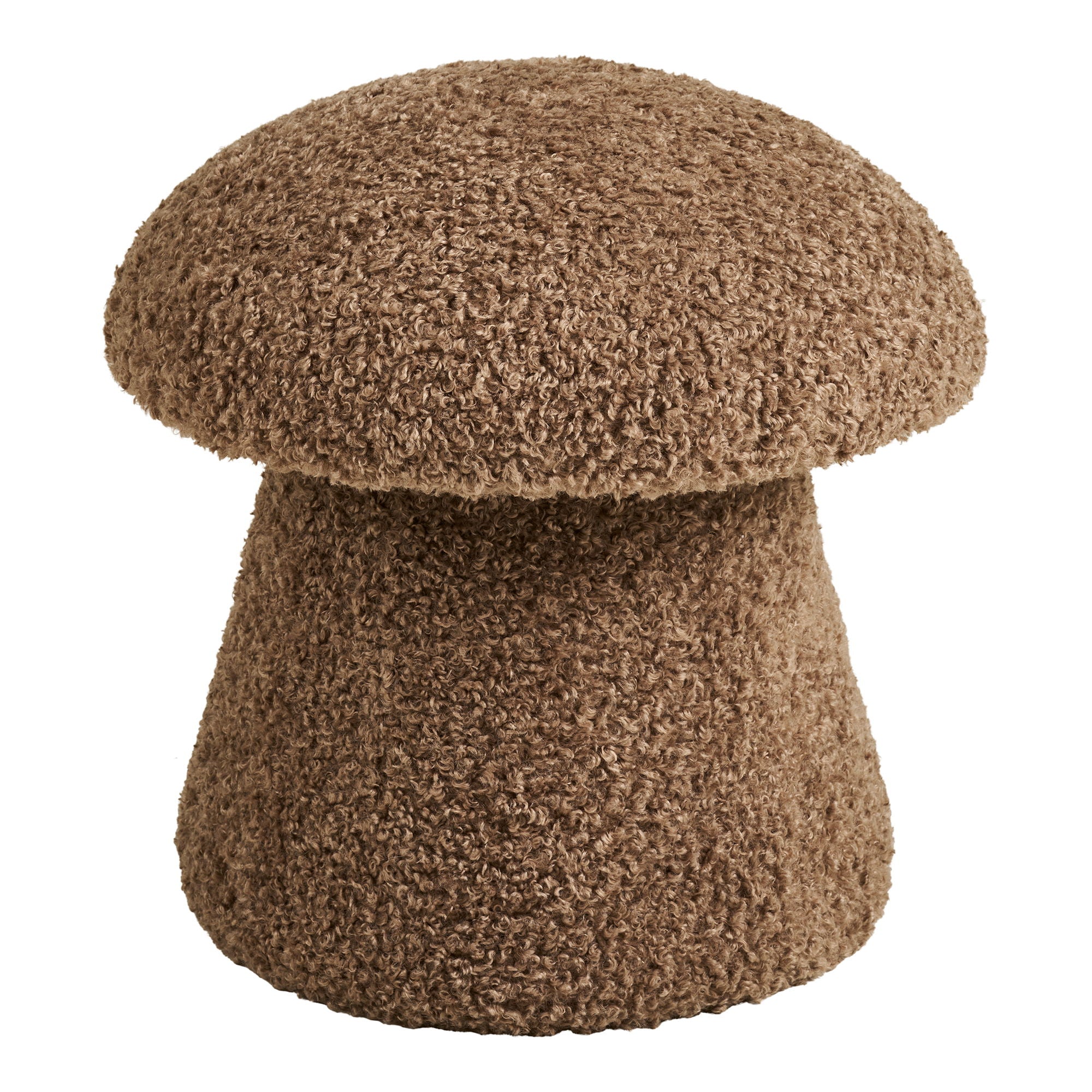 ENNA PUF - PUF, Imitation Fur, Brown Ø45x45 cm, HN1062