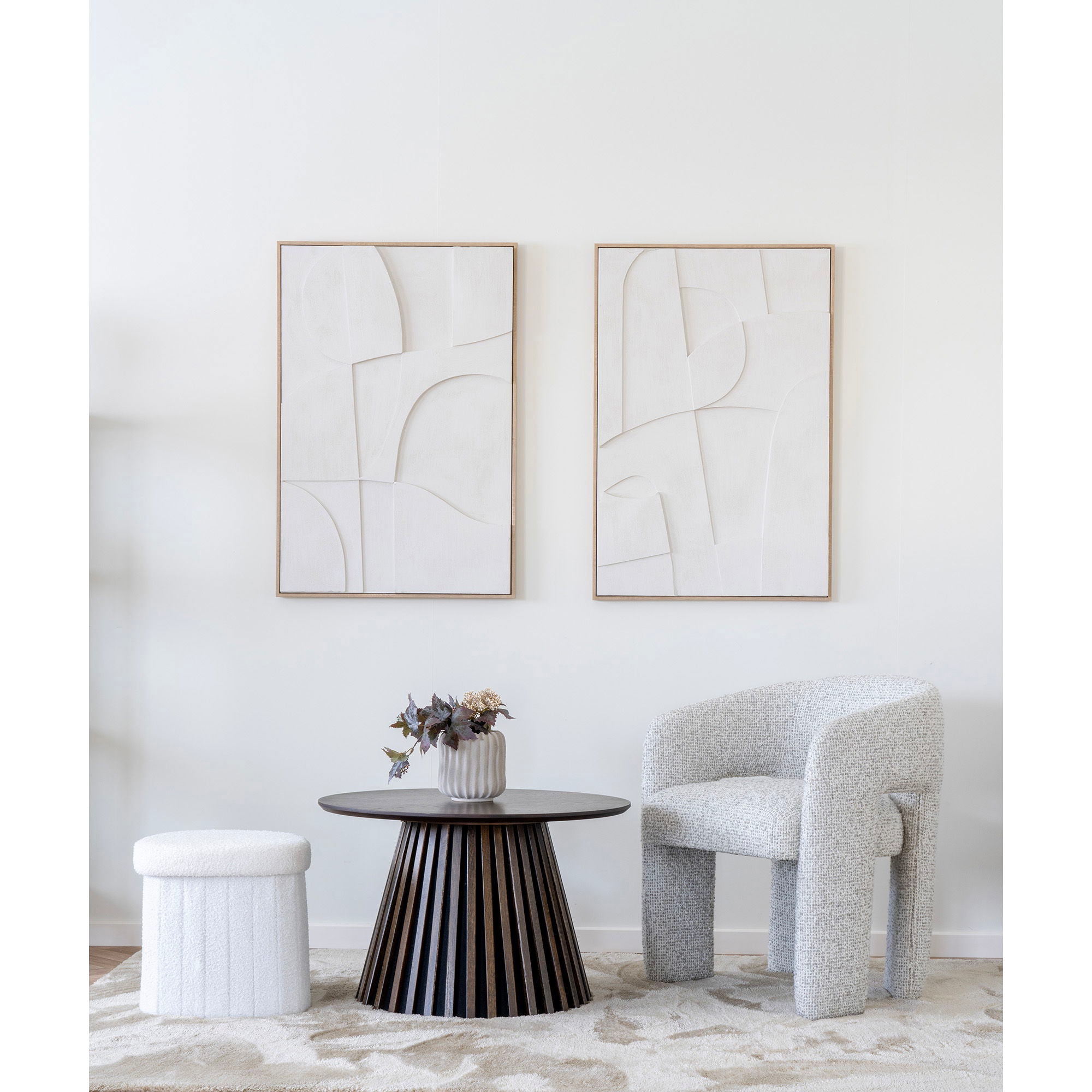 PUF, TEDDY, WHITE, HN1310<br>42,5x36.5 cm
