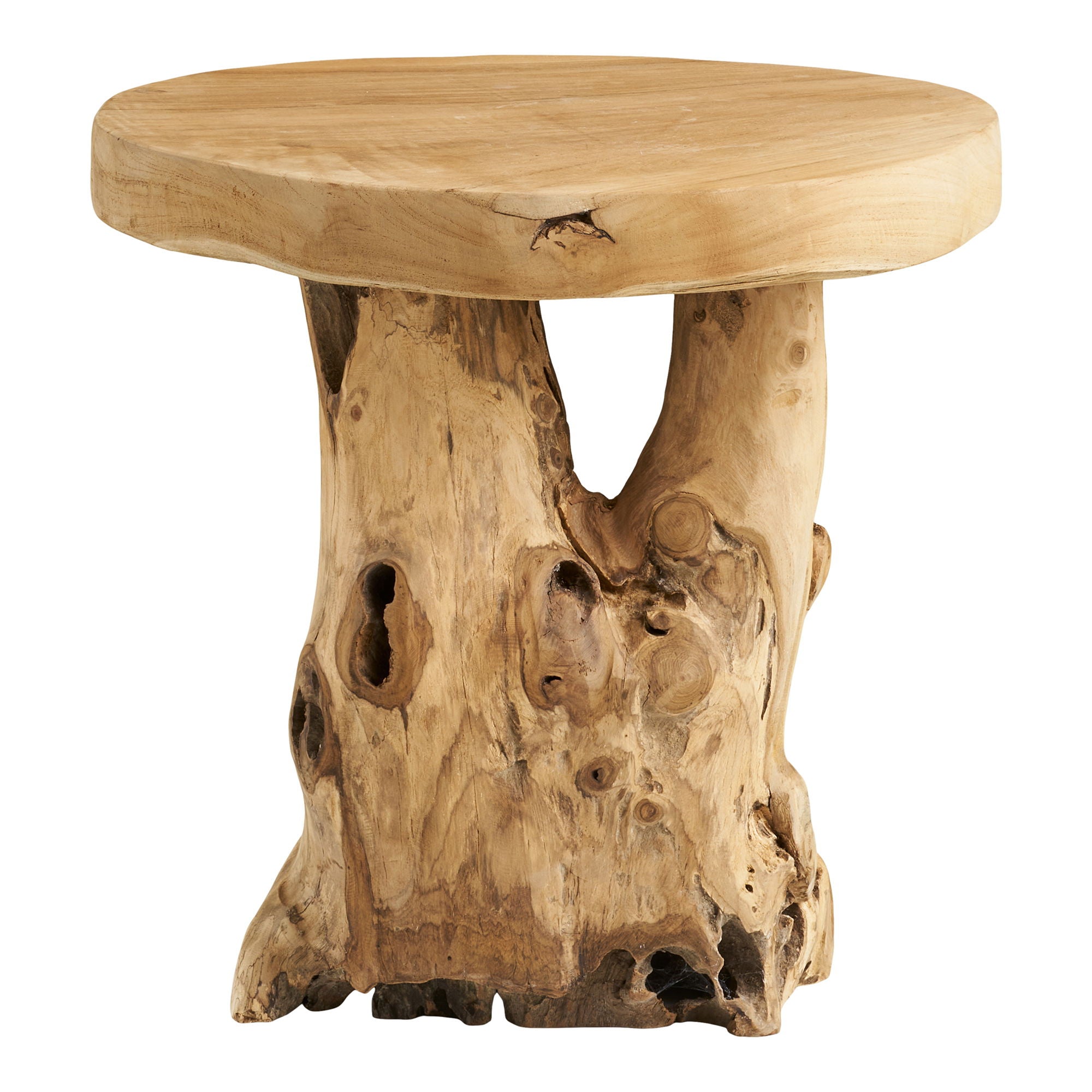Palena side table - side table, teak, nature Ø40x45 cm