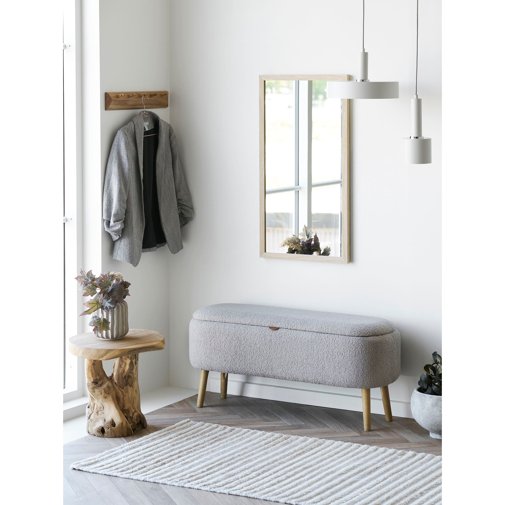 Palena side table - side table, teak, nature Ø40x45 cm