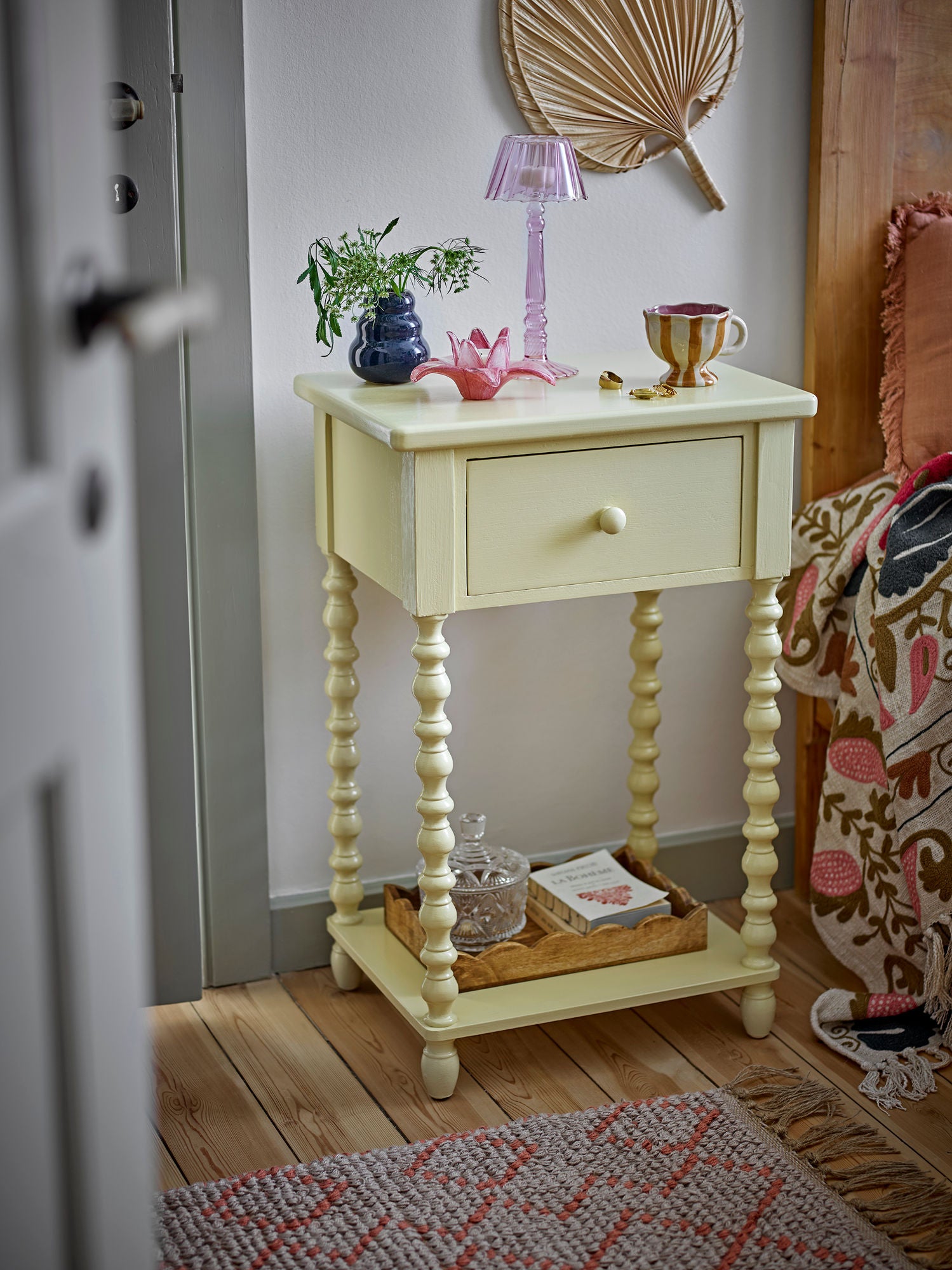 Bloomingville Salino Side Table, Yellow, Pine
