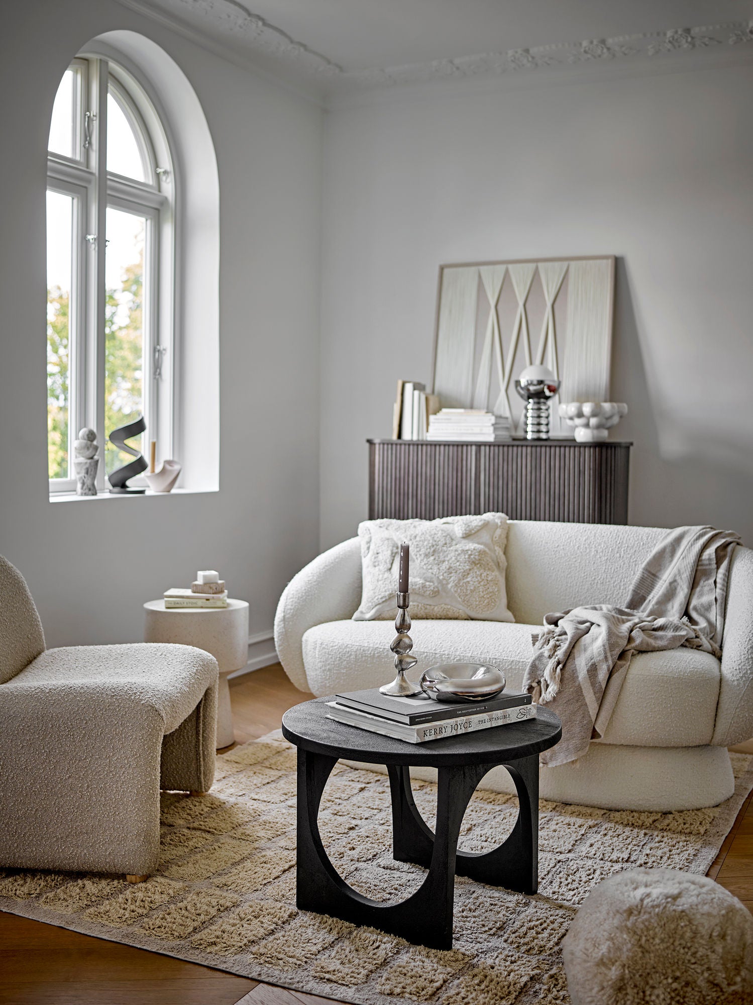 Bloomingville Neel Lounge chair, nature, polyester