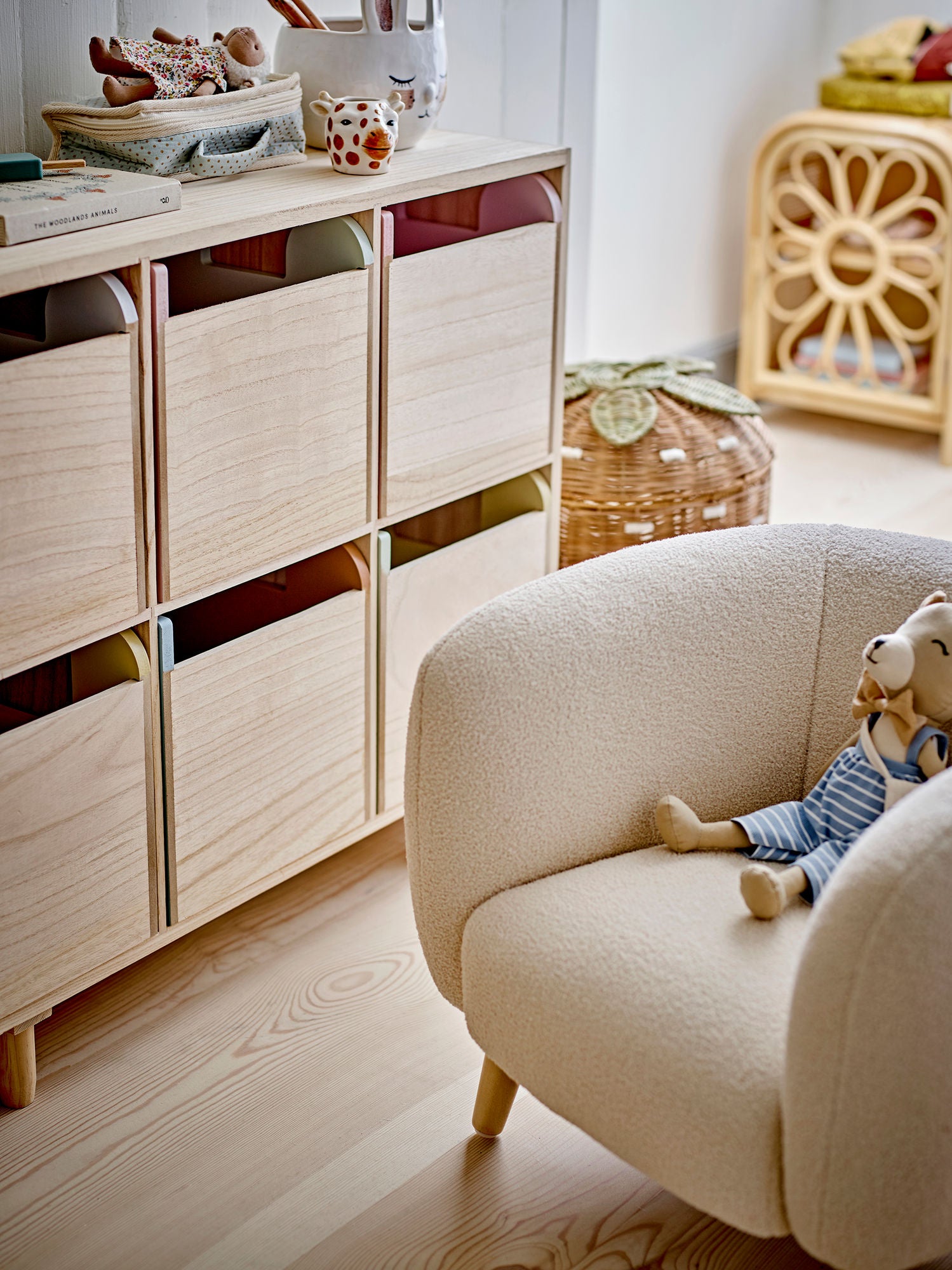 Bloomingville Mini Calle Bookcase w/drawers, nature, emperor