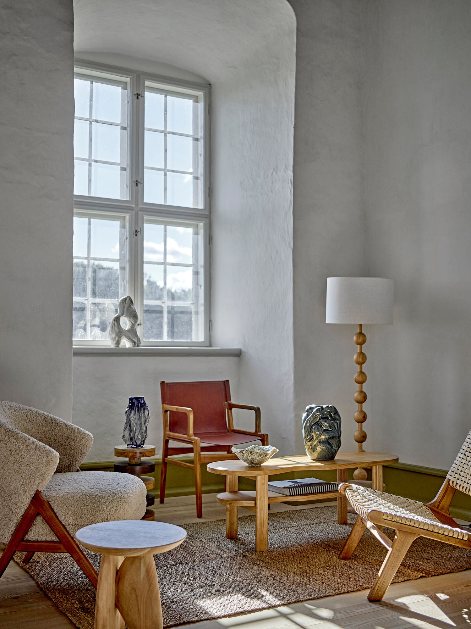 Bloomingville Camino Lounge chair, nature, rubber tree