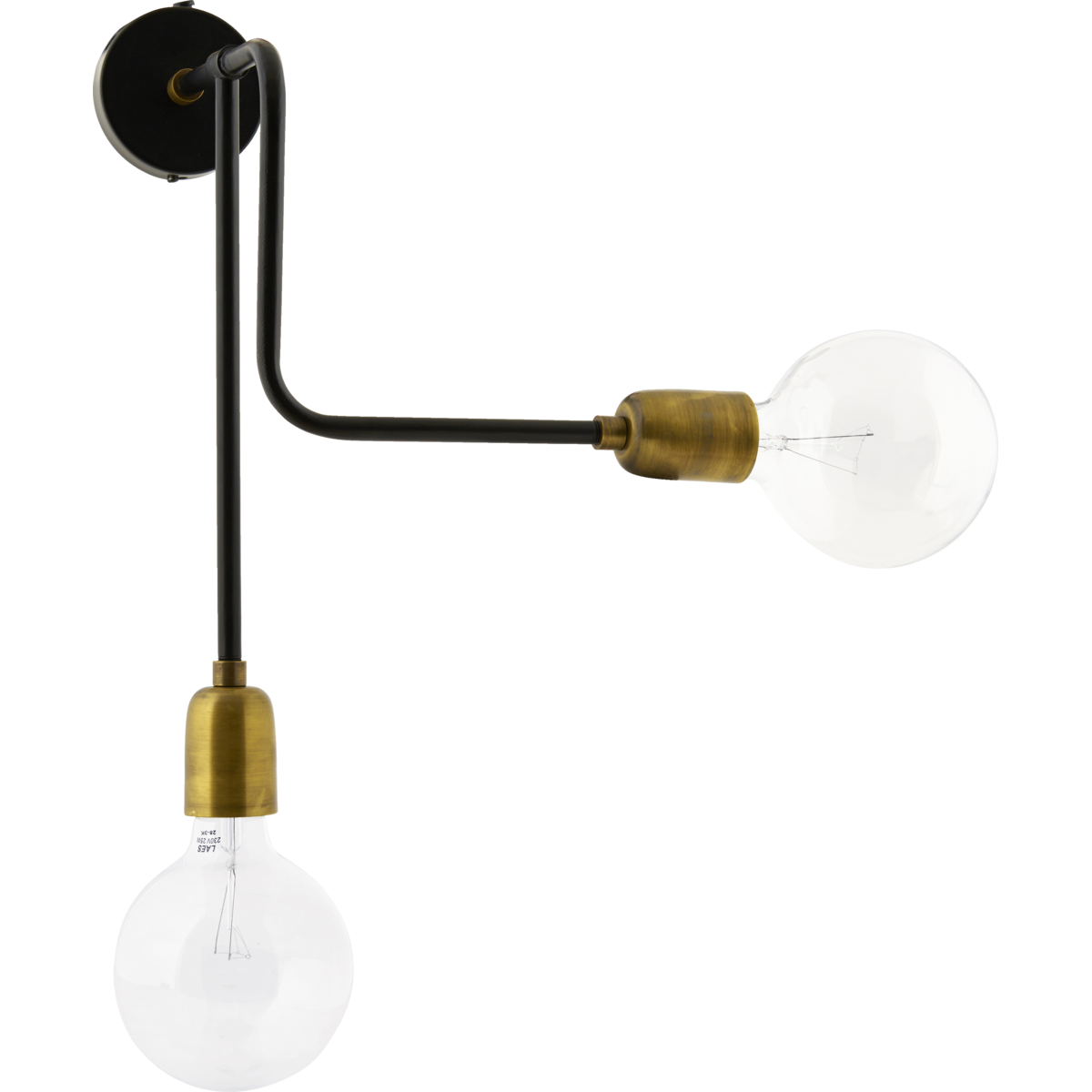 Wall lamp, HDMolecular, Black; Brass