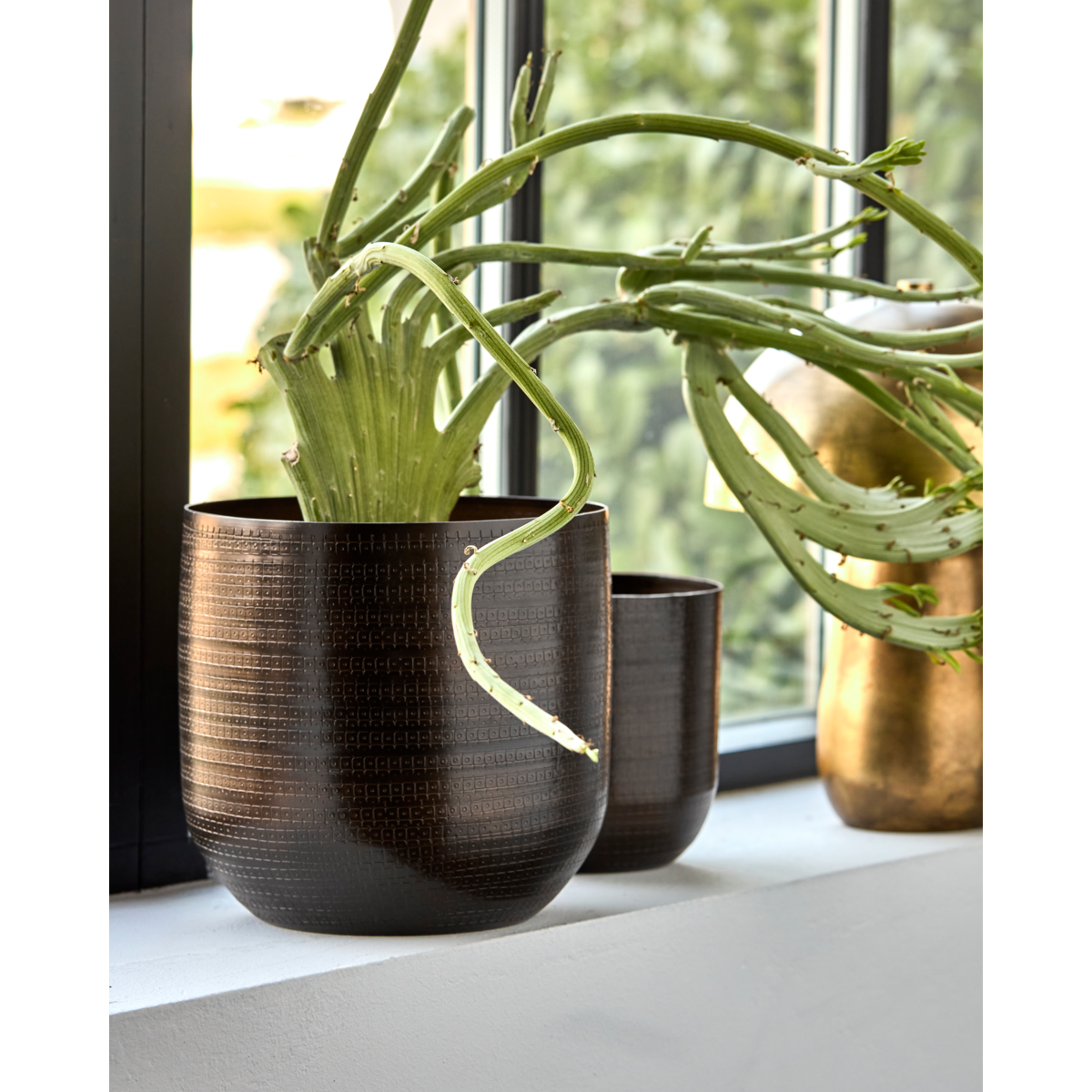 Herbal pot, hdiren, antique brown