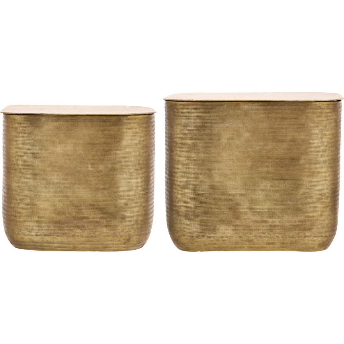 Coffee table, HDCajas with storage, golden