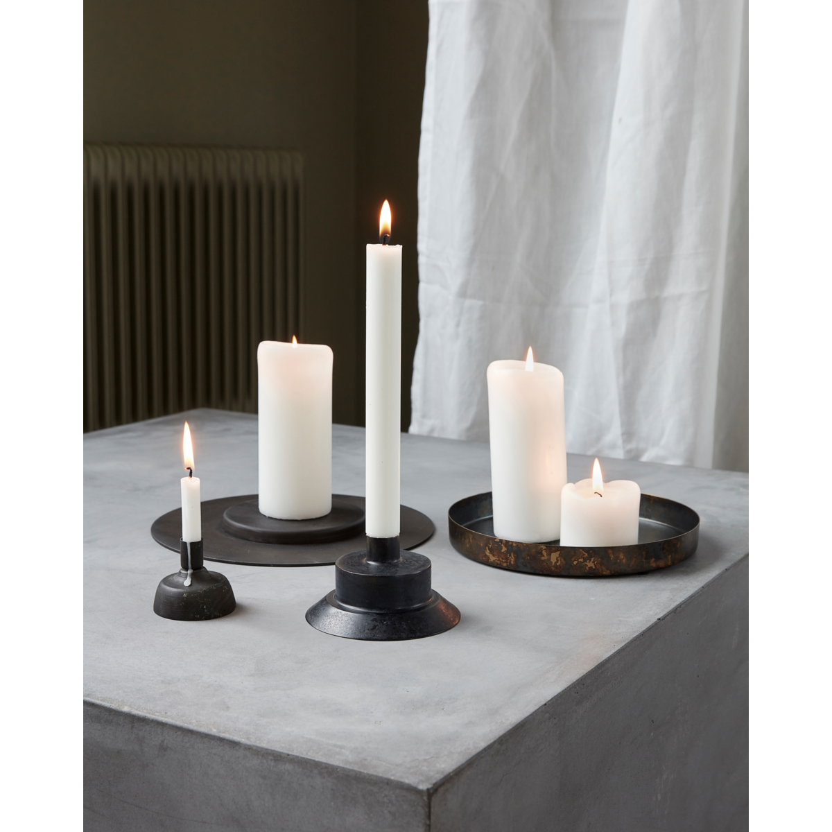 Tray, hdella, antique brown