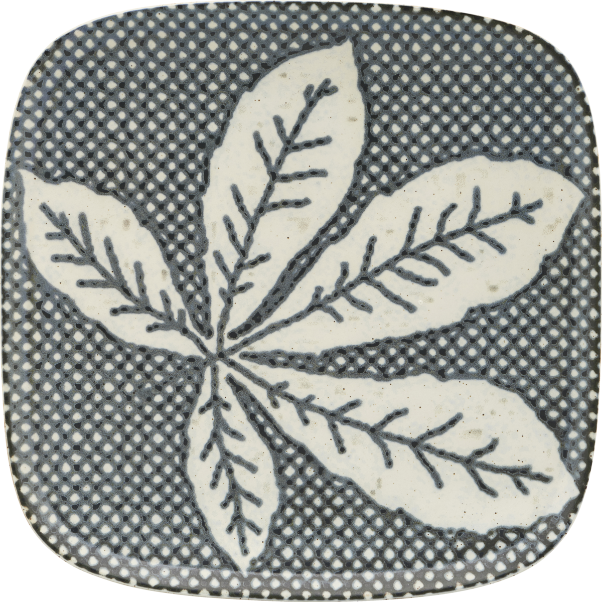 Plate, hdchestnut, gray; blue