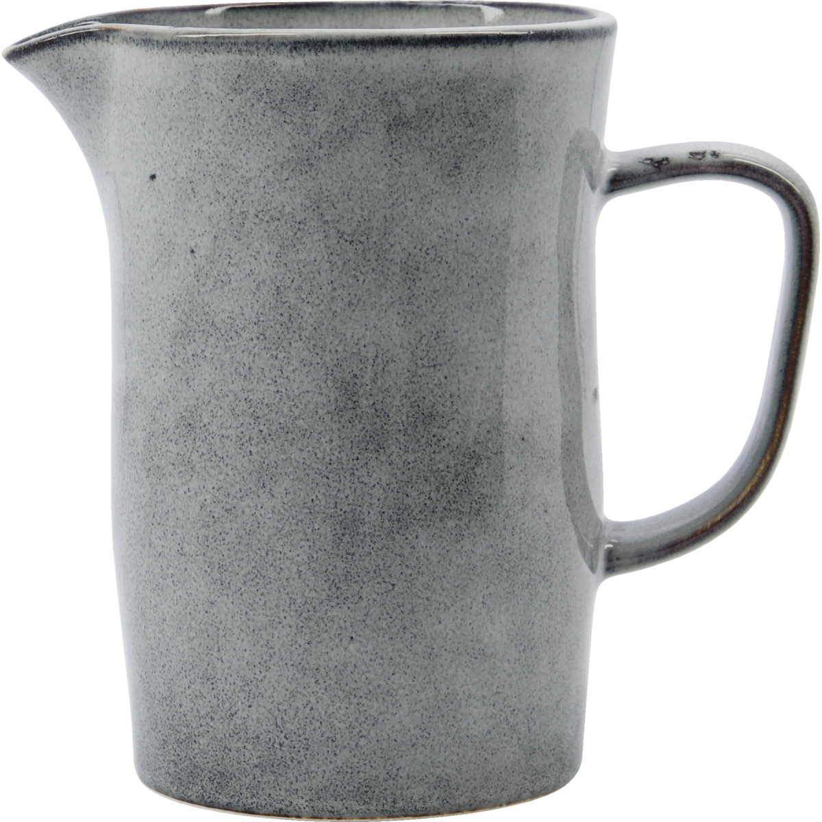 Pitcher, hdrustic, gray; blue