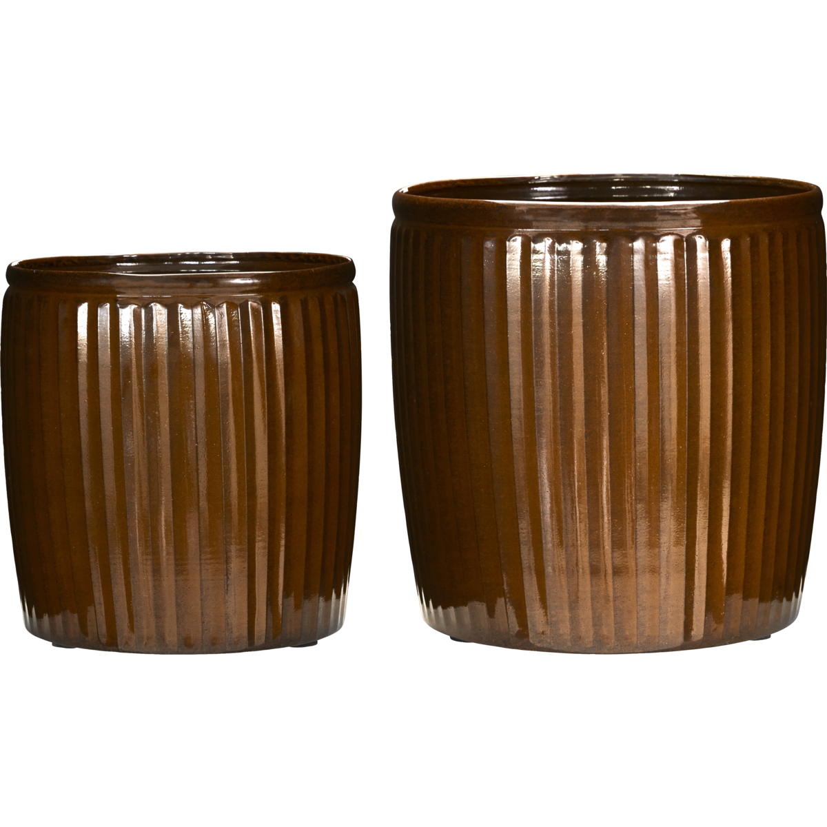 Herbal pot, hdgroove, brown