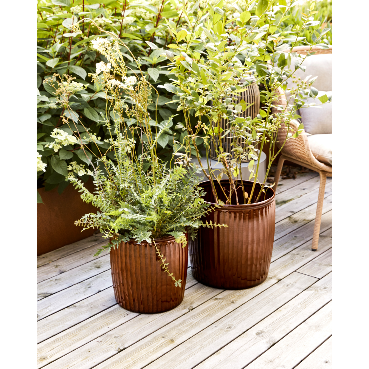 Herbal pot, hdgroove, brown