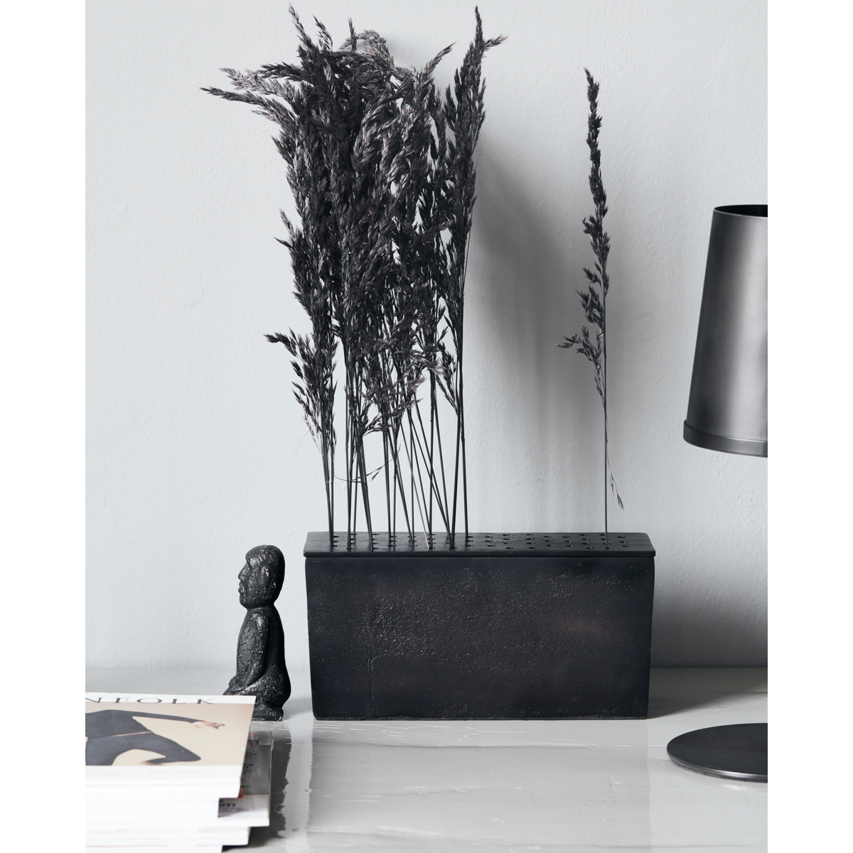 Vase, hdflow, browned brass