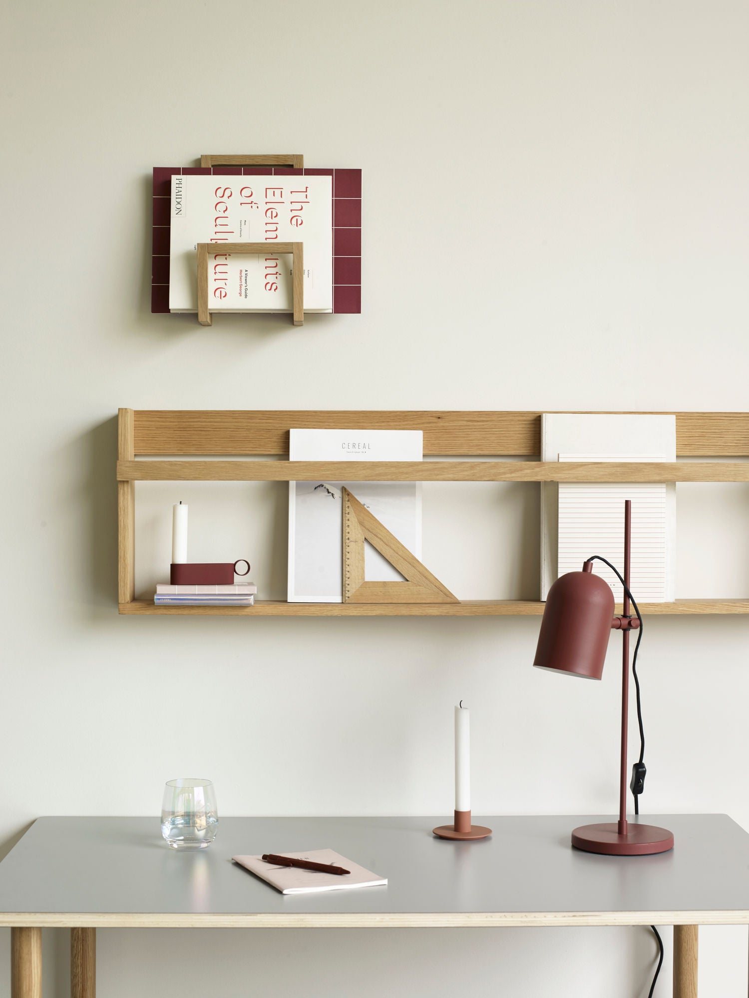 Display Wall shelf Natural - 110x9xh32cm