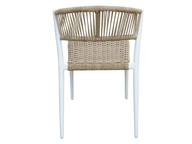 Astrid wicker chair, white