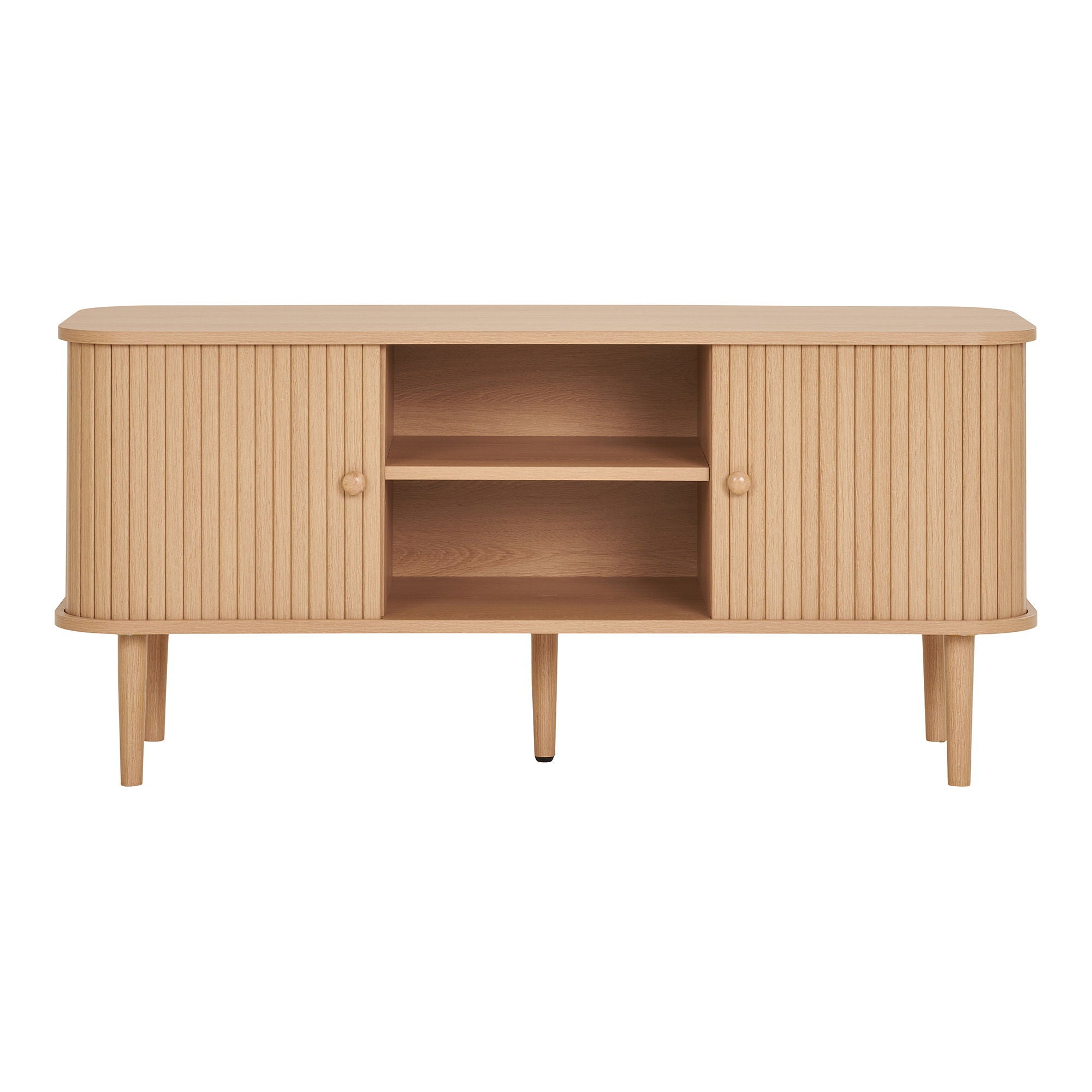 TV bench, 2 doors, natural<br>113x40x52 cm