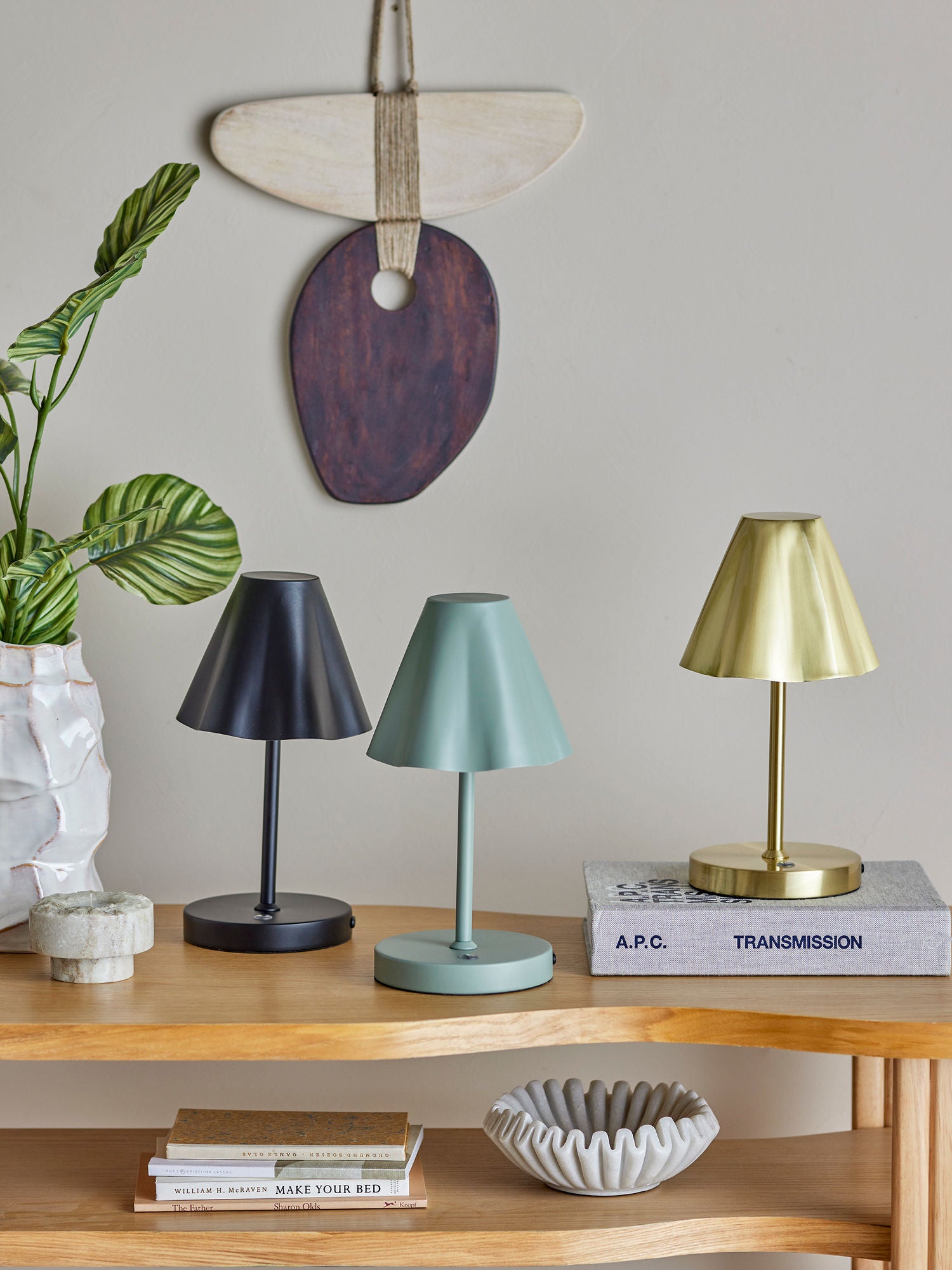 Bloomingville lianna portable lamp, rechargeable, brass, metal