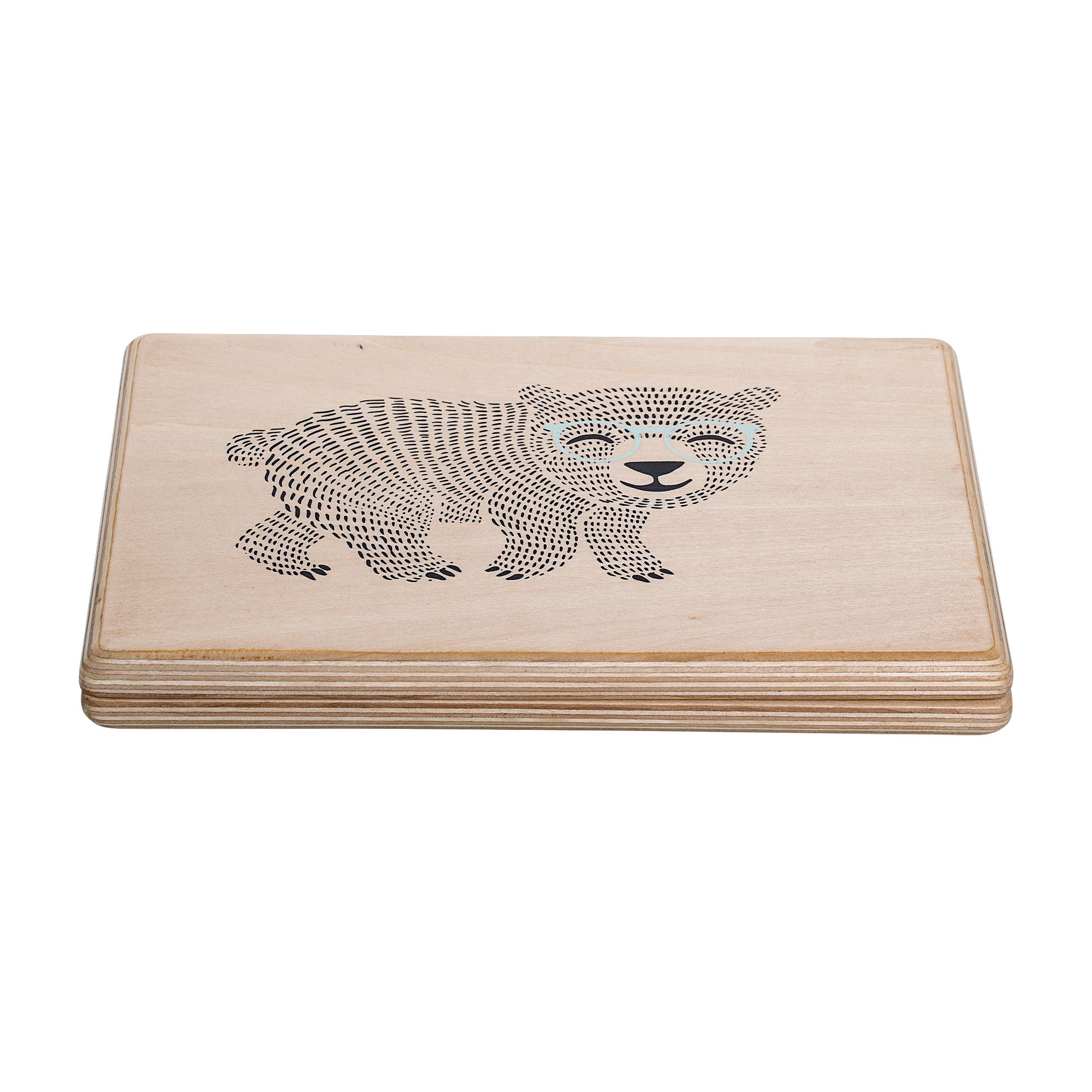 Bloomingville Mini Elena Toy Computer, Nature, FSC®100% Plywood