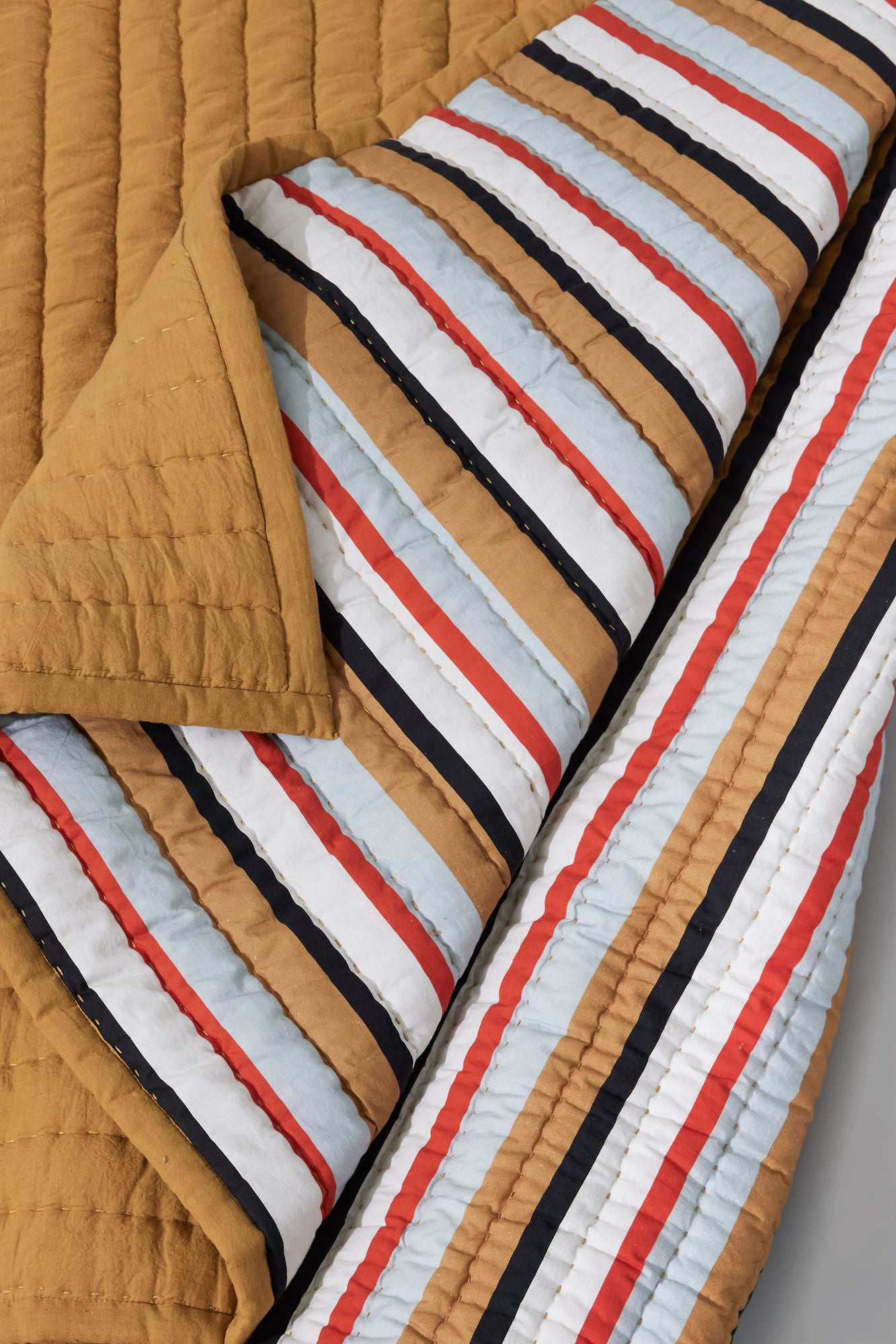 Hübsch Pavilion Plaid striped ocher/multi -colored