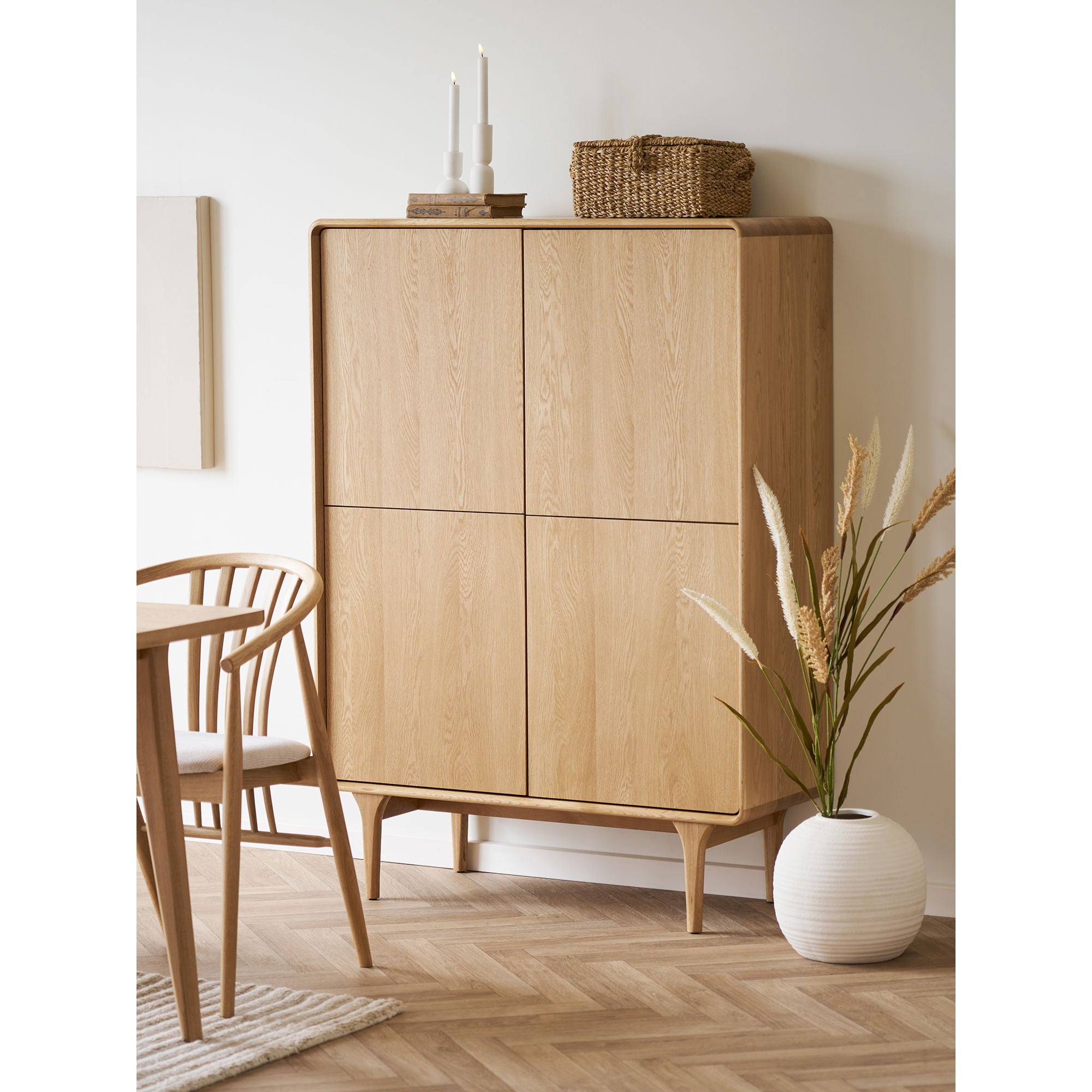 Darwin Cabinet - Cabinet, oak 100x40x140 cm