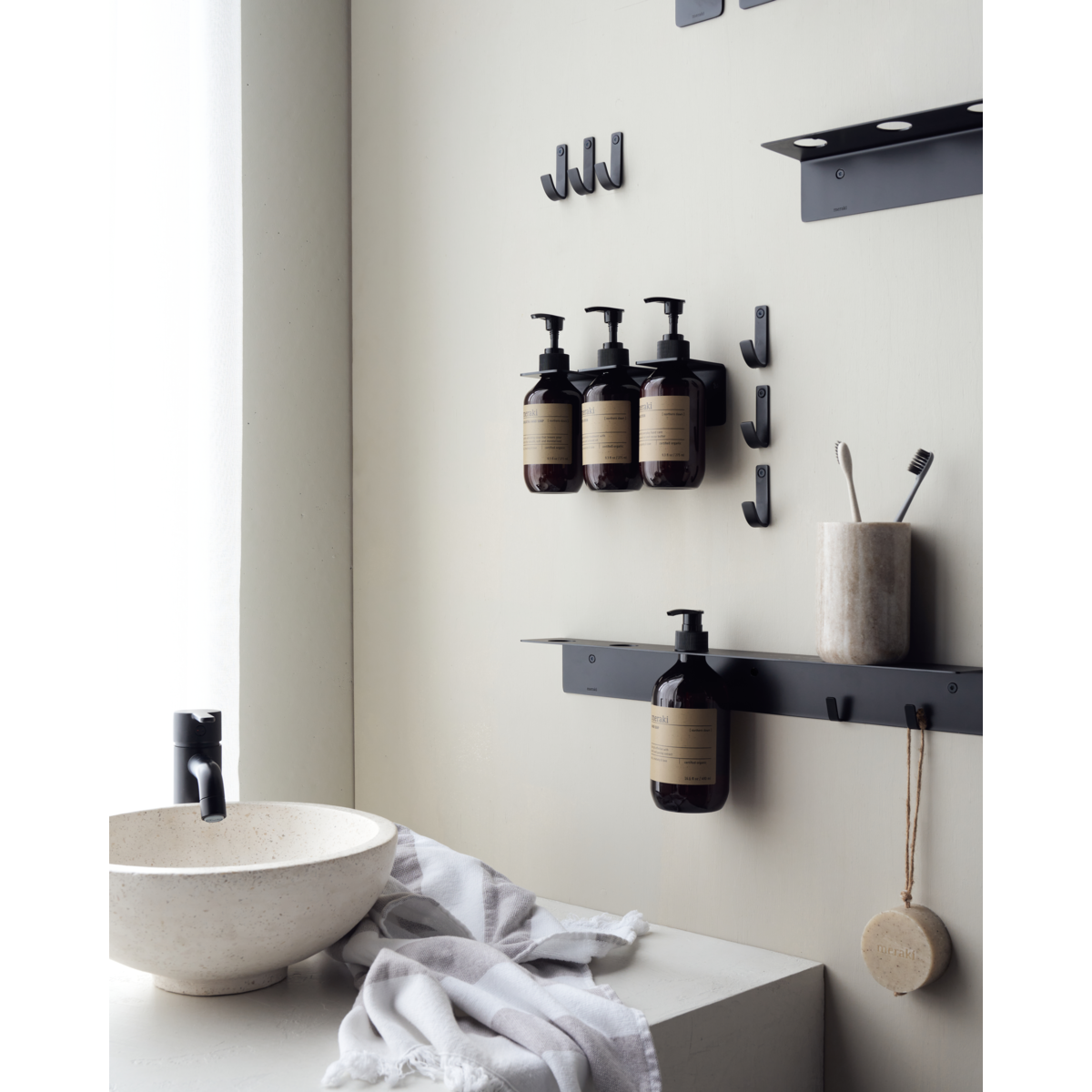 Wall hanging, Brushed black finish