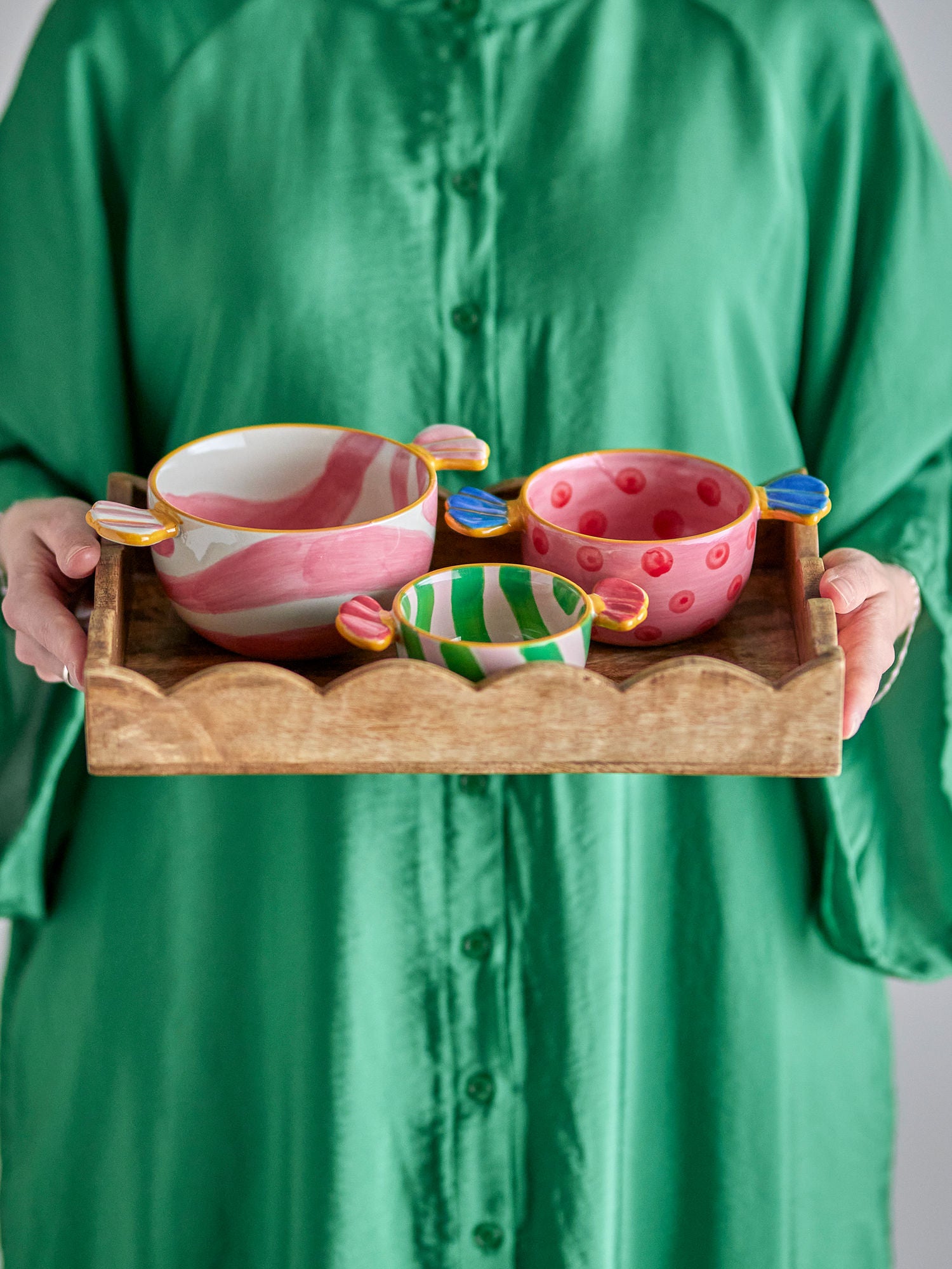 Bloomingville Caramella bowl, pink, stoneware