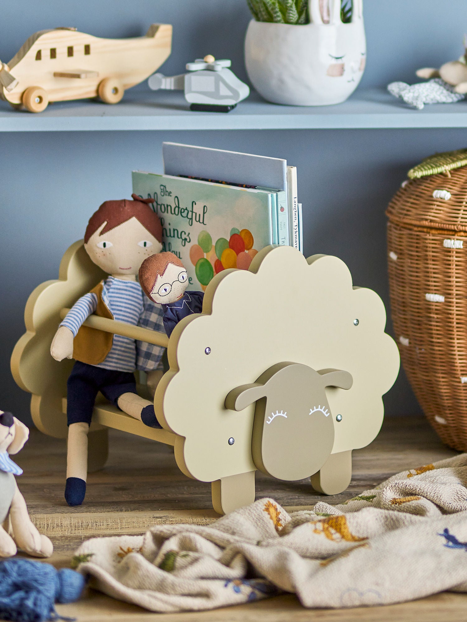 Bloomingville MINI Dolly Bookshelf, Grey, FSC®100%, MDF