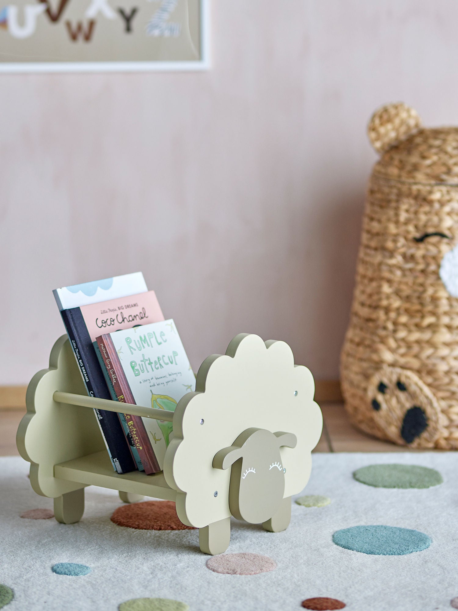 Bloomingville MINI Dolly Bookshelf, Grey, FSC®100%, MDF