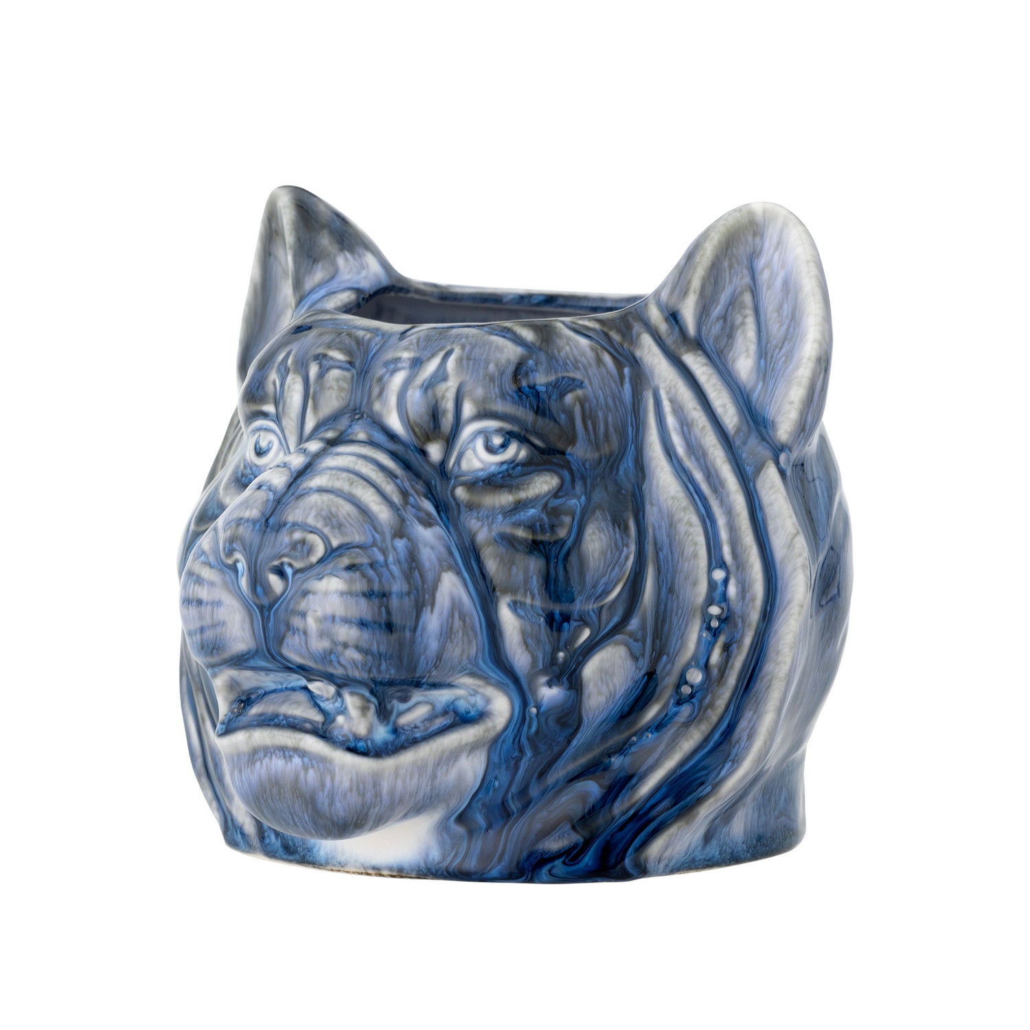 Creative Collection Abner Herbal Potted Hears, Blue, Stoneware