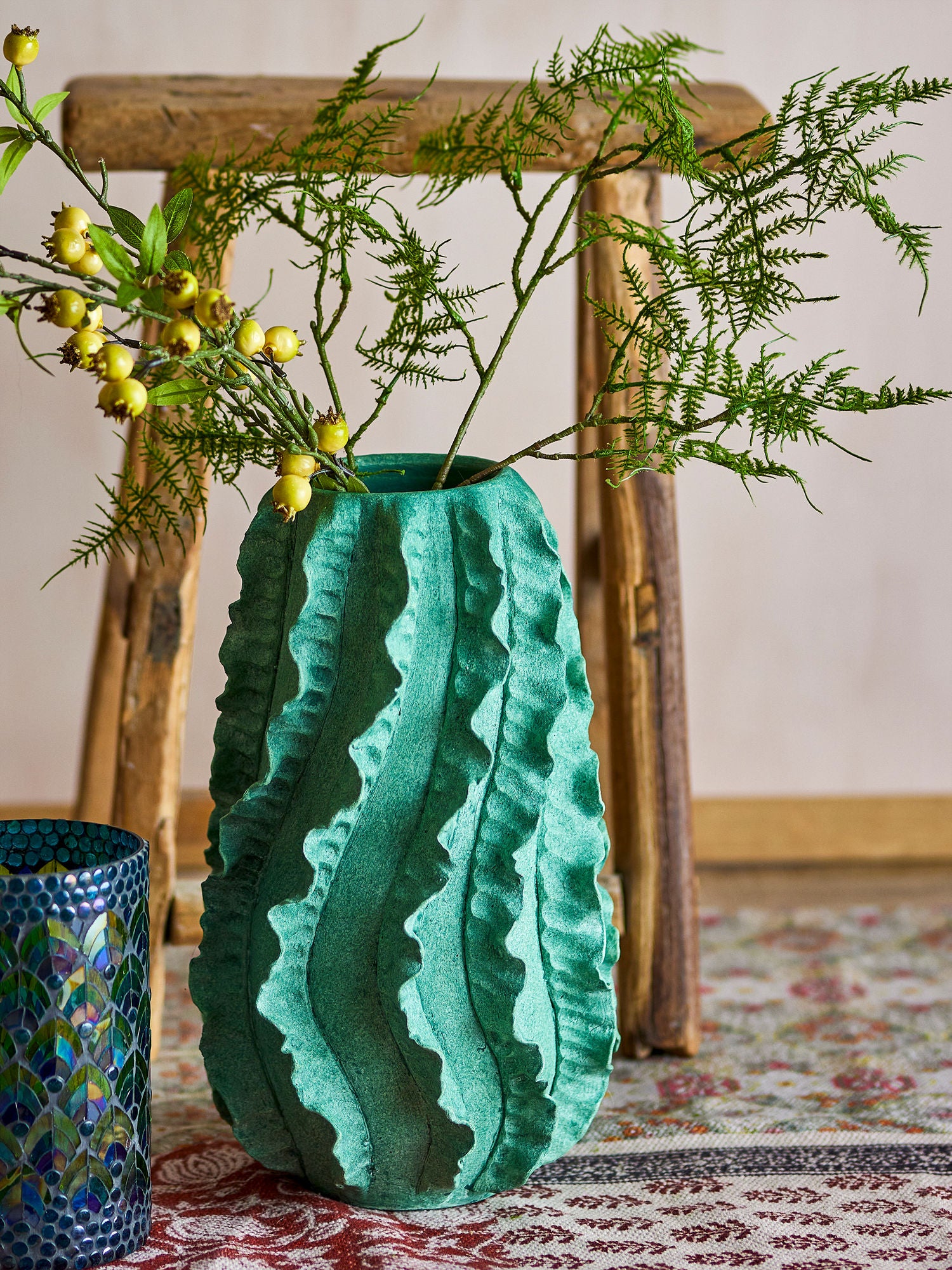 Creative Collection Natika Deko Vase, Green, Terracotta