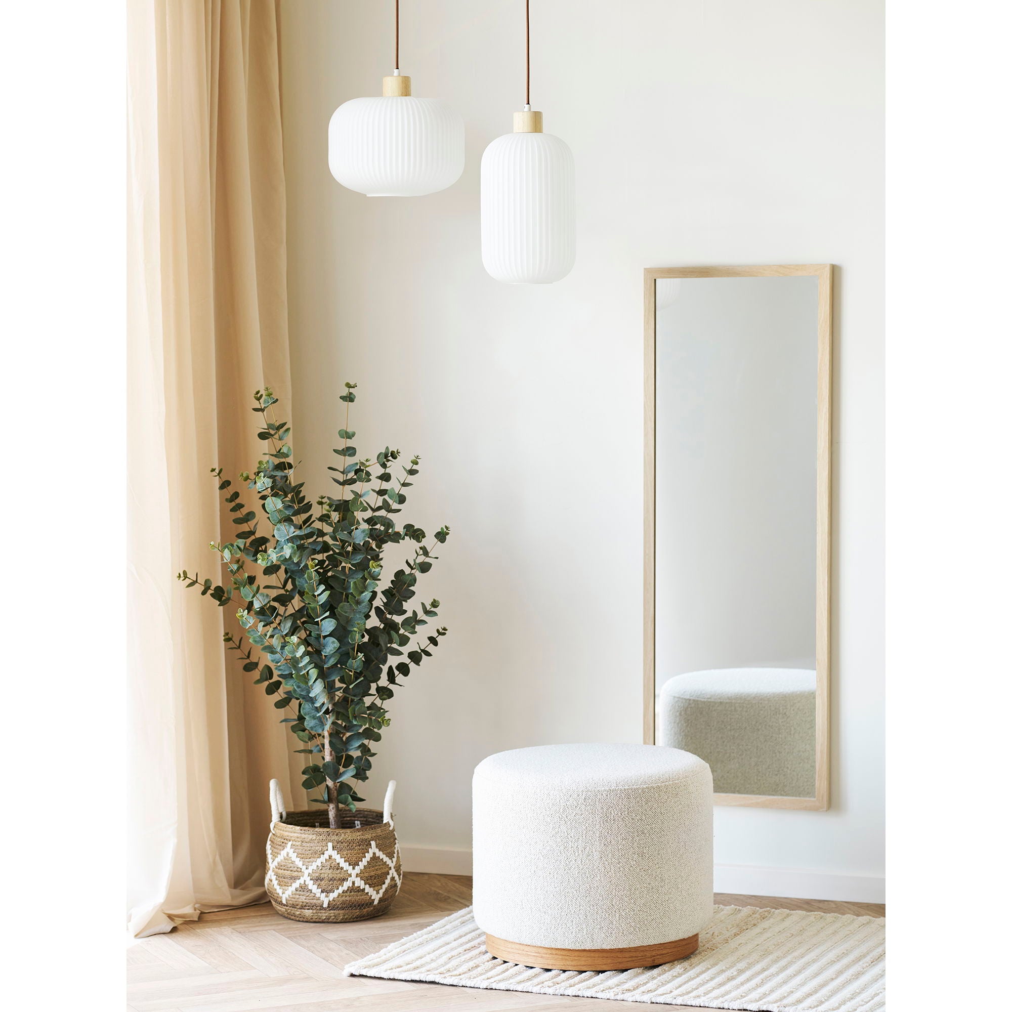 Scottsdale wall mirror - wall mirror, wooden frame, nature 45x110 cm