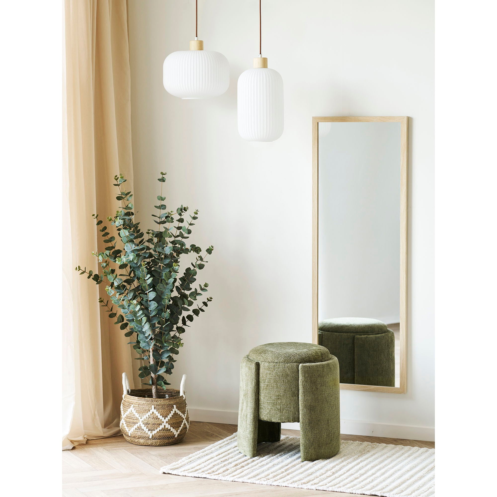 Scottsdale wall mirror - wall mirror, wooden frame, nature 45x110 cm