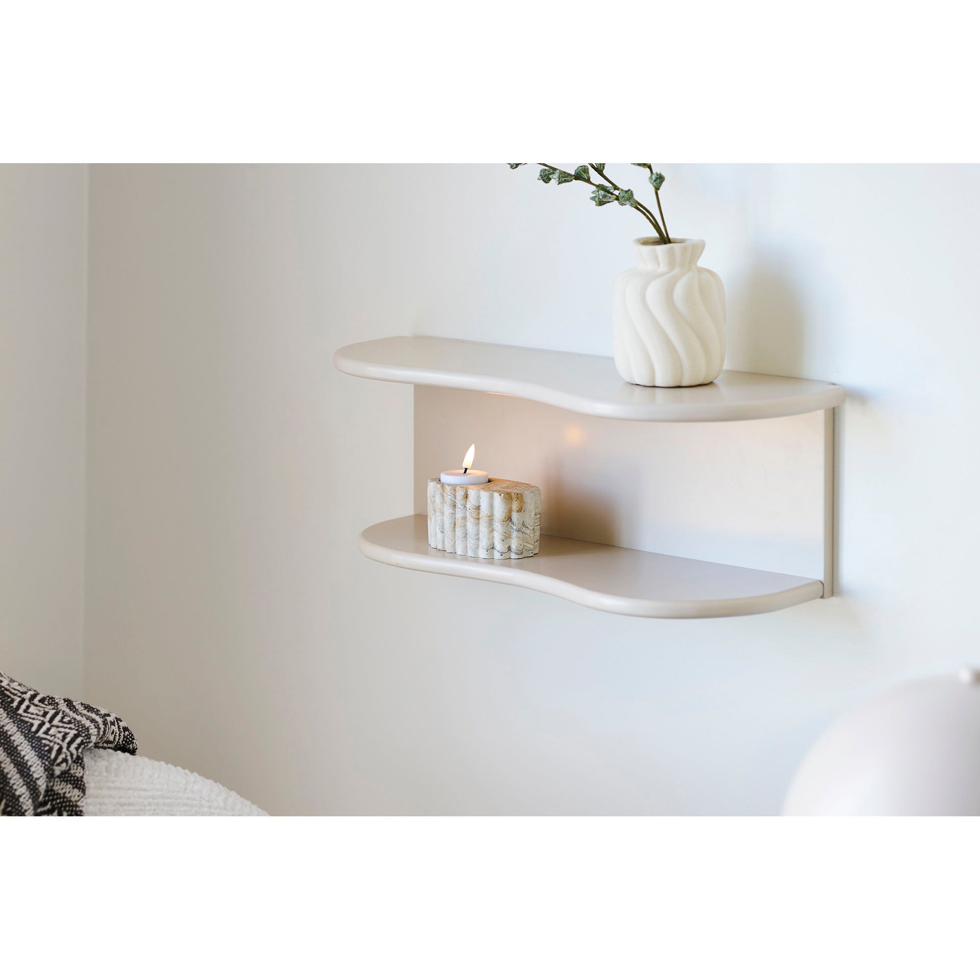 Botta Wall Shelf - Wall Shelf, Beige 44x17.5x18 cm