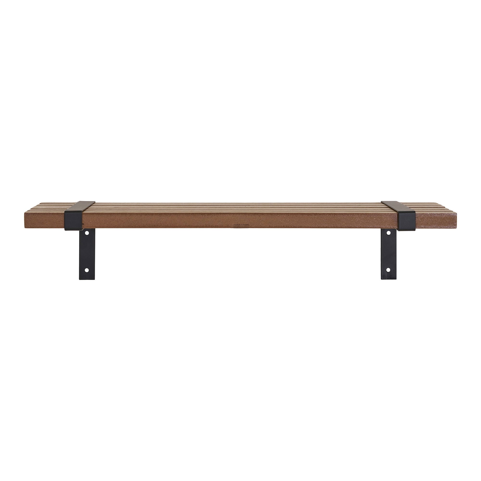Wall shelf, ashphins, metal, nature, black<br>50x15x10 cm