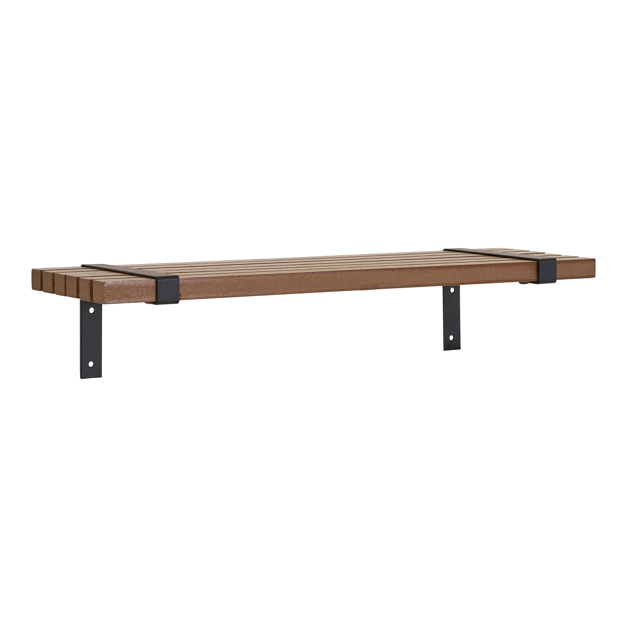 Wall shelf, ashphins, metal, nature, black<br>50x15x10 cm