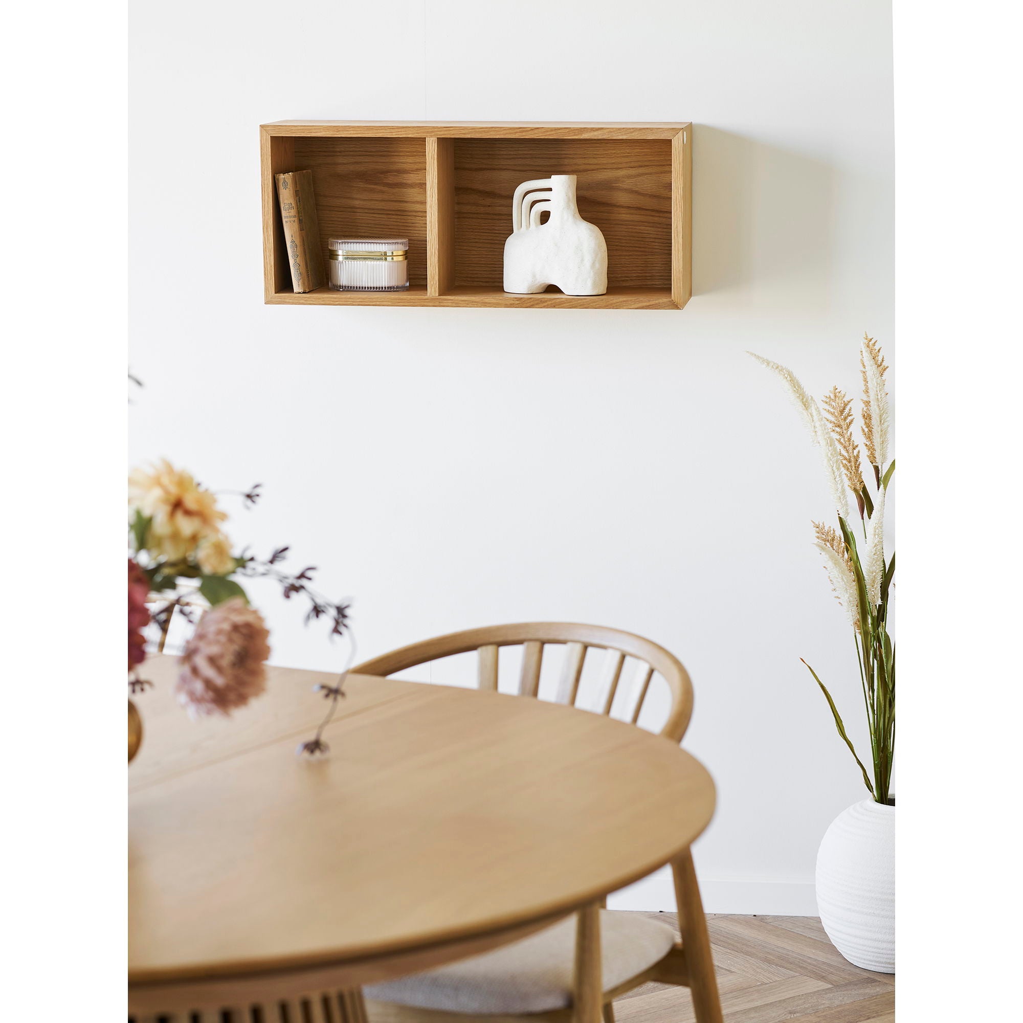 Oshawa wall shelf - wall shelf, oak veneer, nature 71x20x30 cm